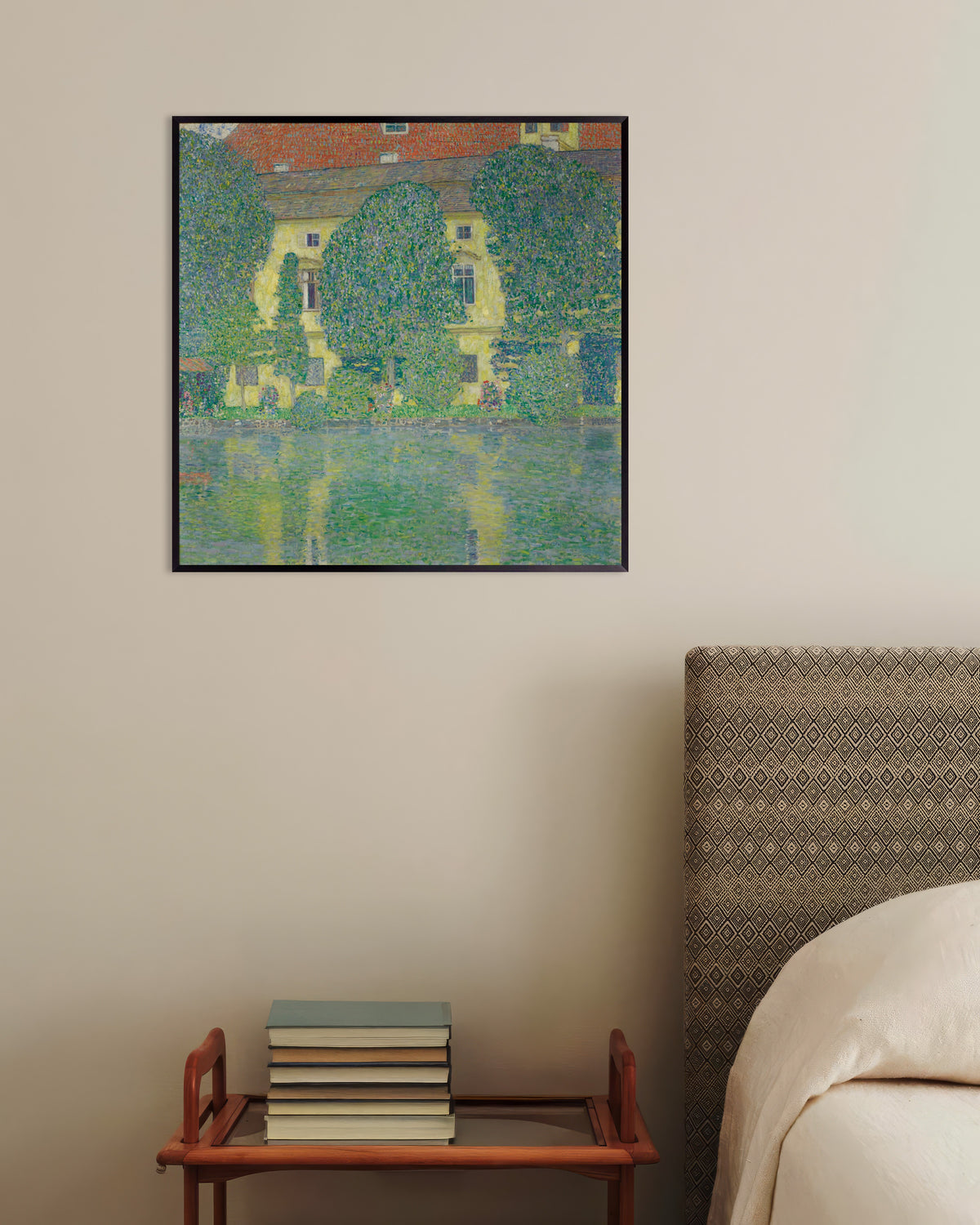 Poster di Castello di Kammer sul lago Attersee III (1910) di Gustav Klimt, con cornice in metallo