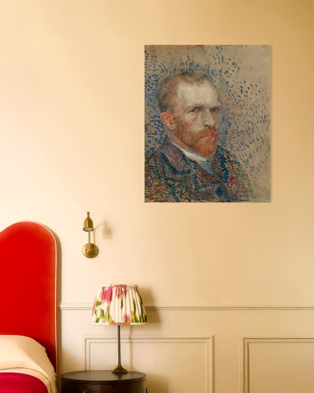 Poster di Autoritratto con tratti blu (1887) di Vincent van Gogh