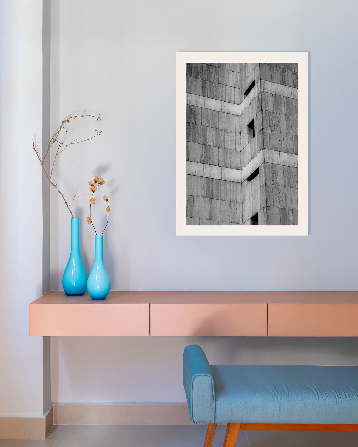 Poster «Angolo in pietra con finestre a feritoia»