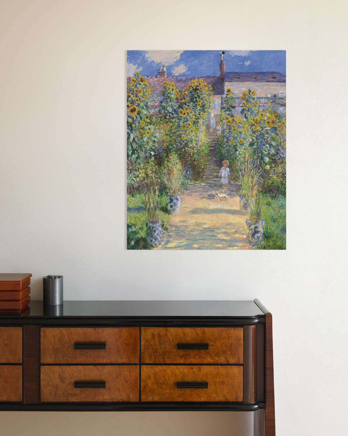 Poster Il giardino dell'artista a Vétheuil (1881) di Claude Monet