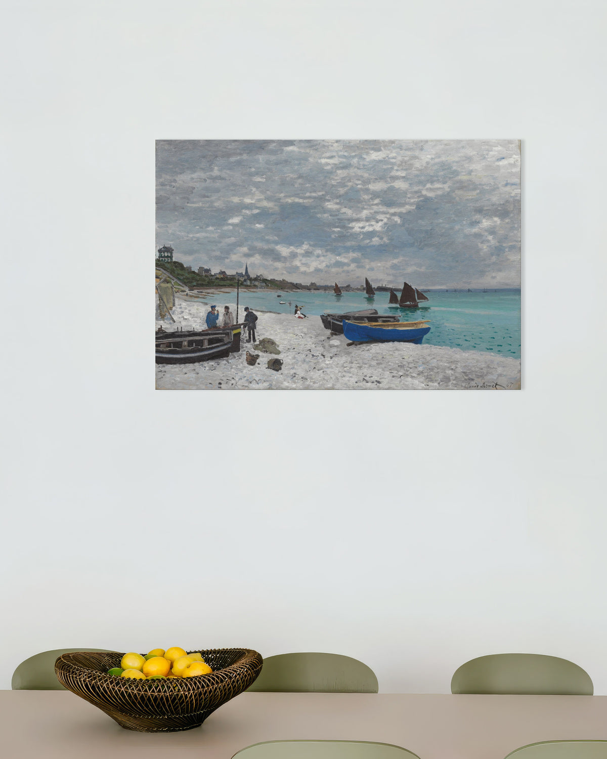 Poster La spiaggia di Sainte-Adresse (1867) di Claude Monet