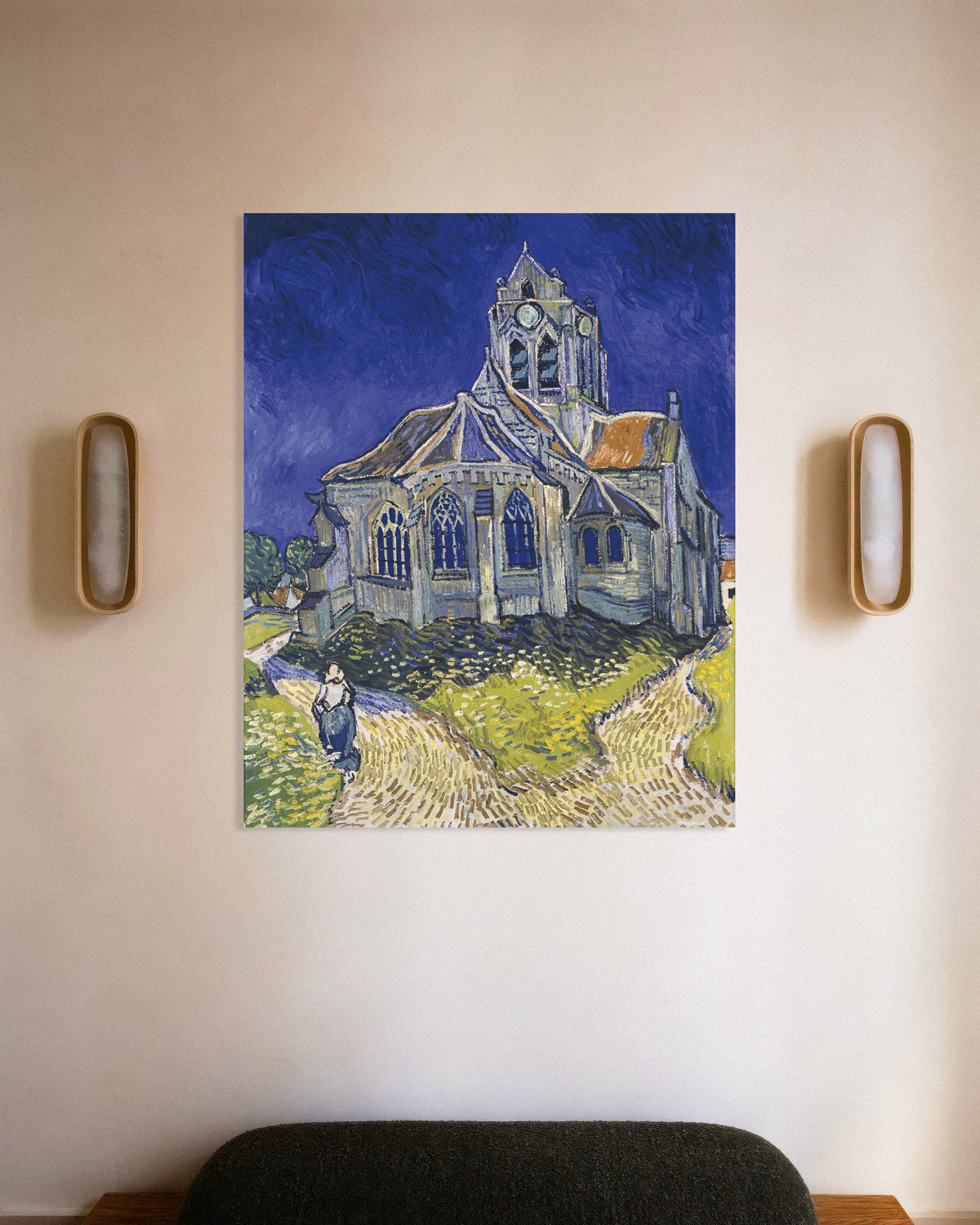 Poster raffigurante La chiesa di Auvers-sur-Oise (1890) di Vincent van Gogh
