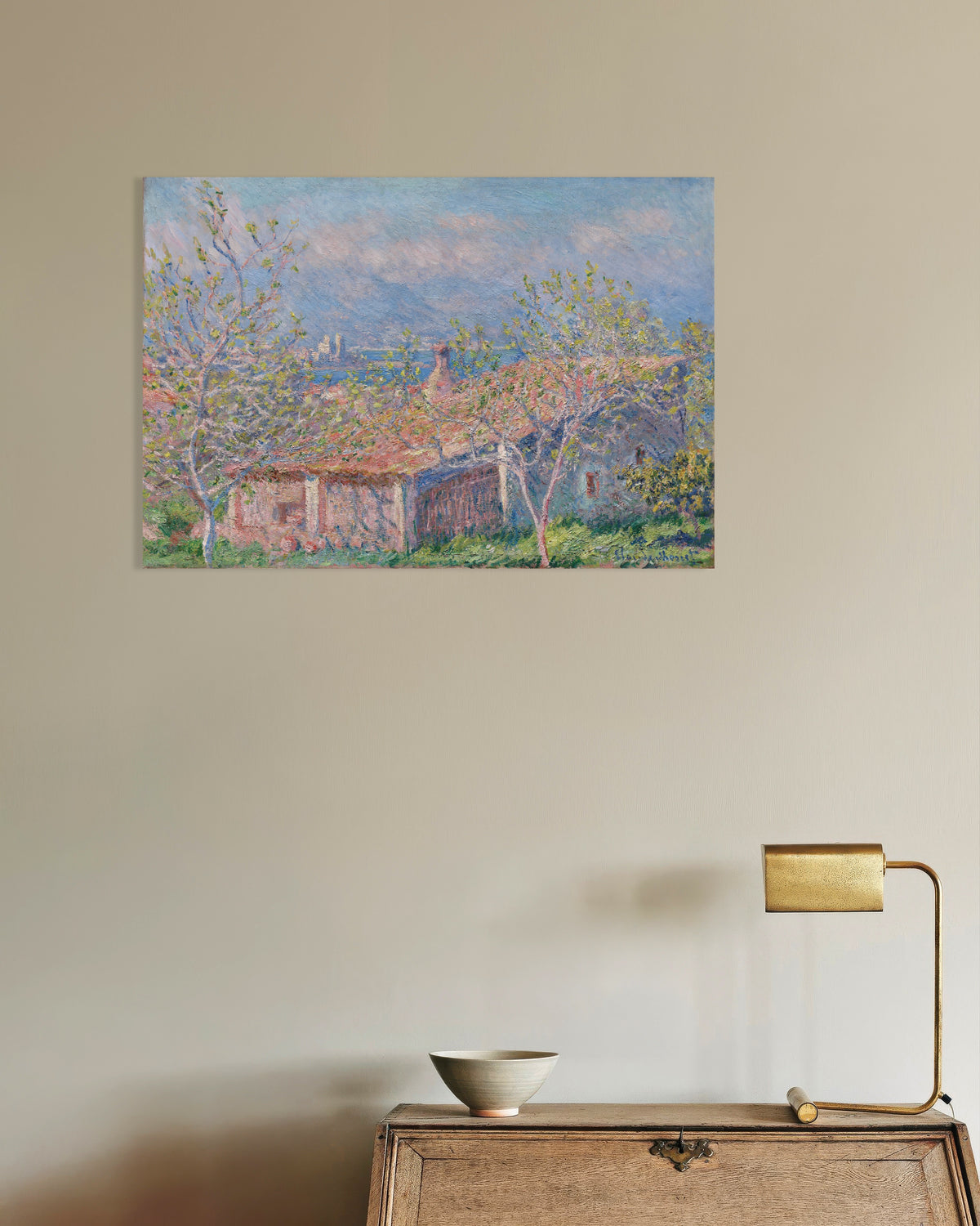 Poster La casa del giardiniere ad Antibes (1888) di Claude Monet