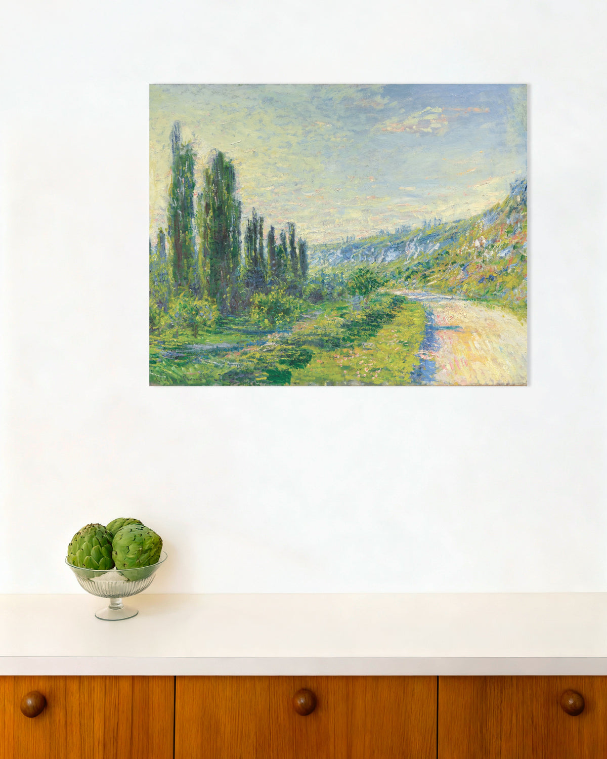 Poster La strada di Vétheuil (circa 1880) di Claude Monet