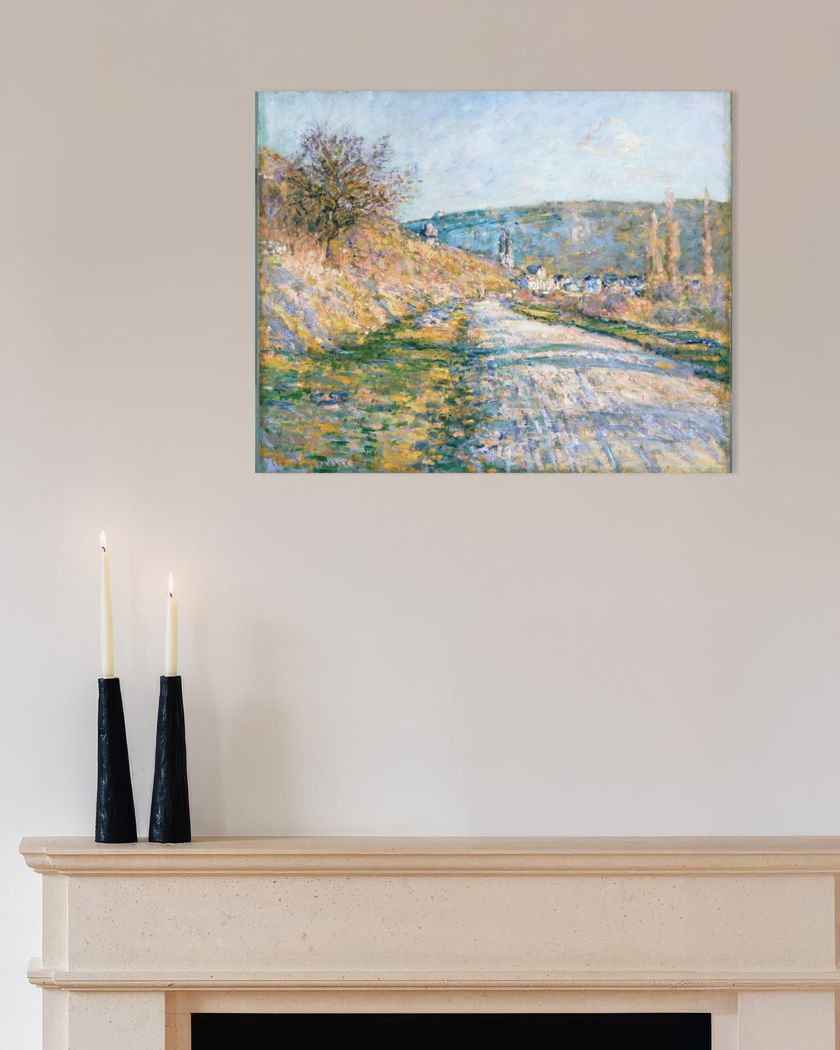 Poster La strada per Vétheuil (1879) di Claude Monet