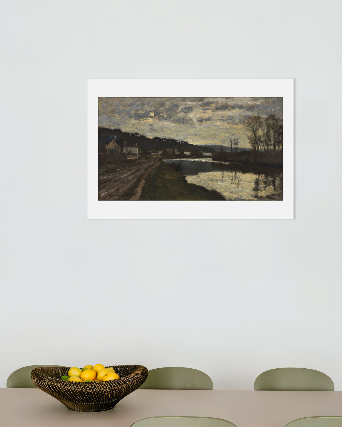 Poster La Senna a Bougival (1870) di Claude Monet
