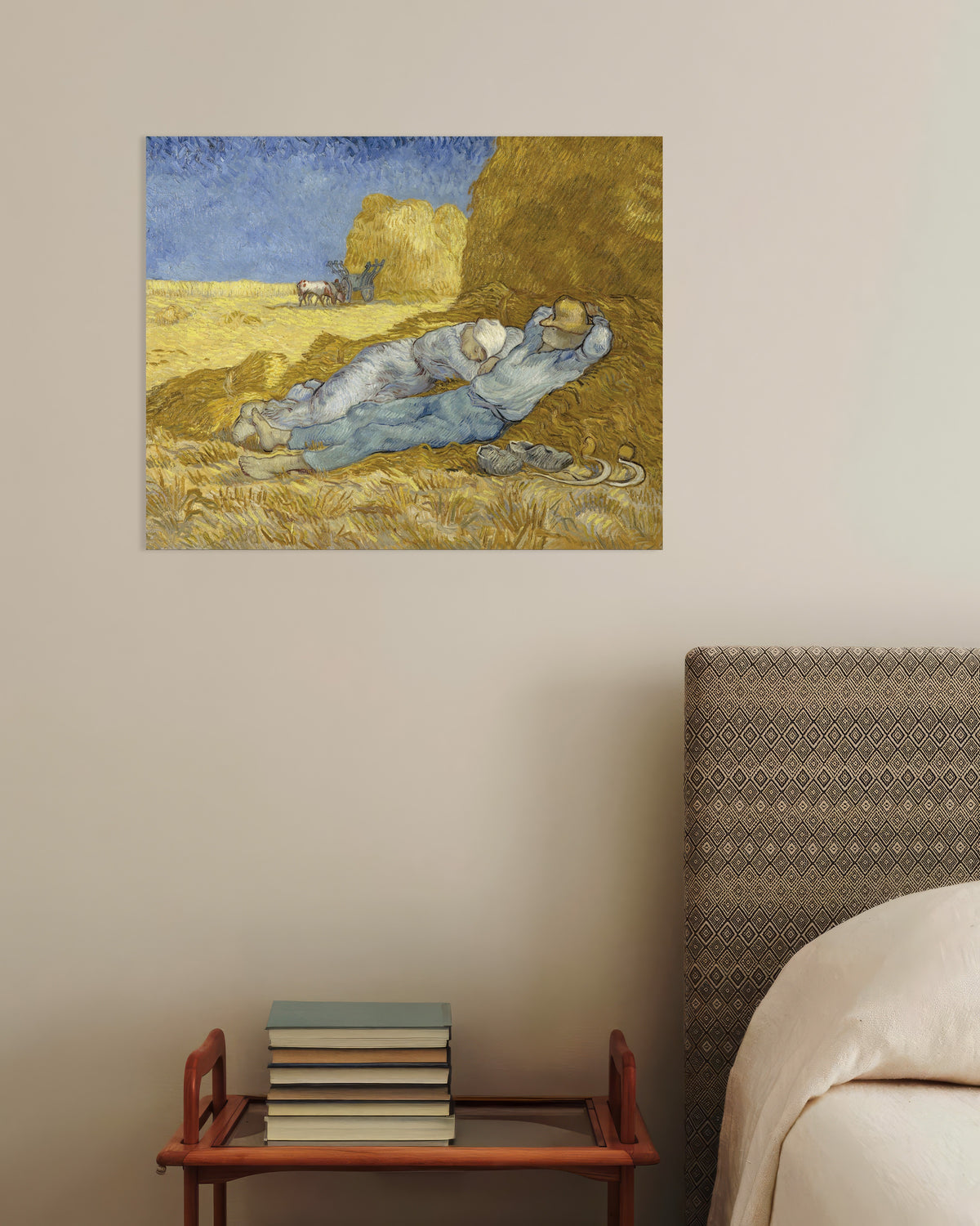 Poster di La siesta, dopo Millet (1890) di Vincent van Gogh