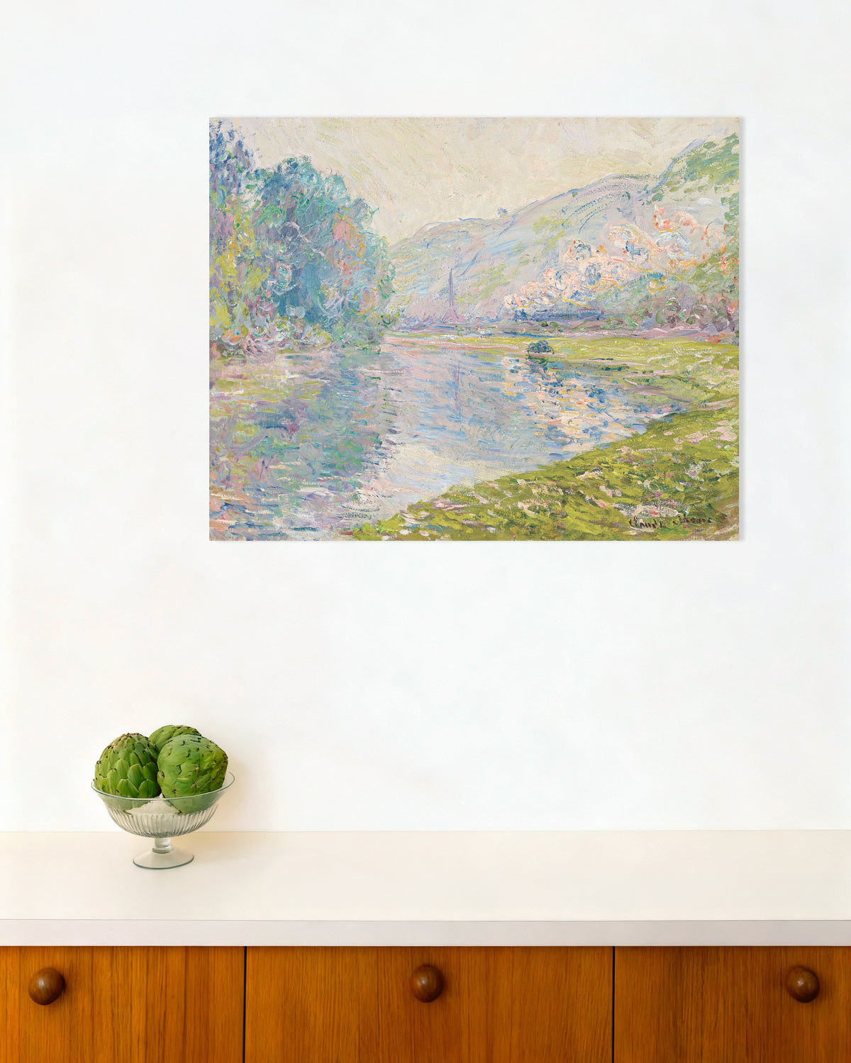 Poster Il treno a Jeufosse (1884) di Claude Monet