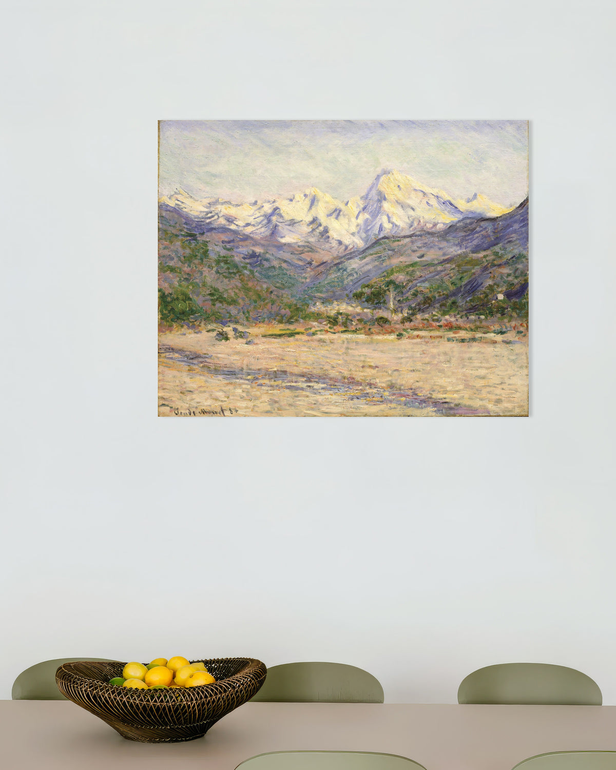 Poster La valle del Nervia (1884) di Claude Monet