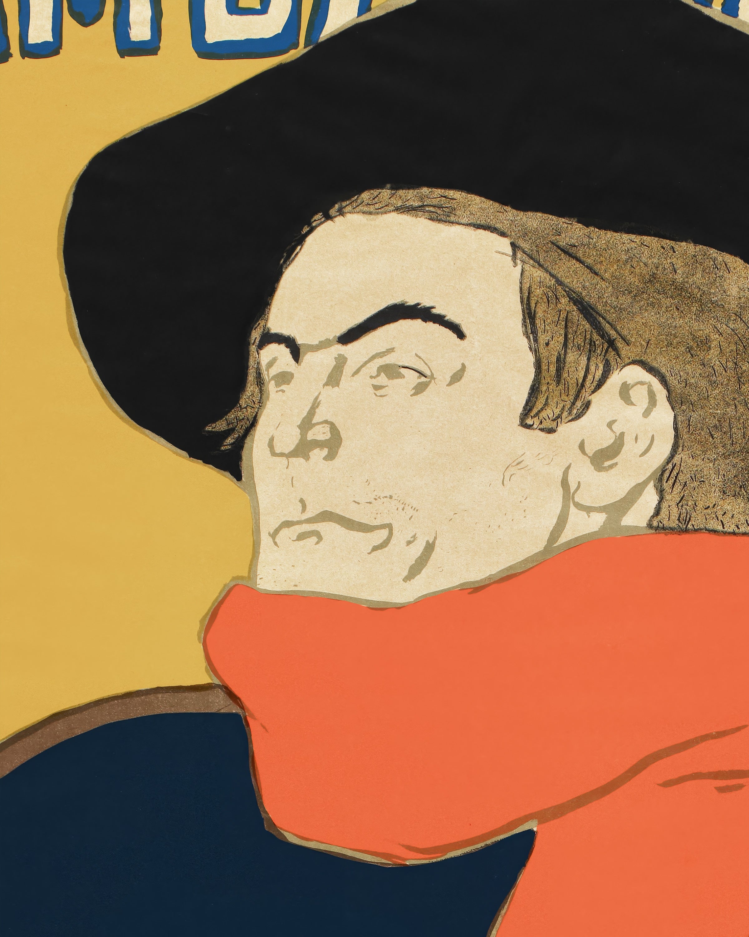 Ambassadeurs: Aristide Bruant nel suo cabaret (1892) di Henri de Toulouse-Lautrec Poster
