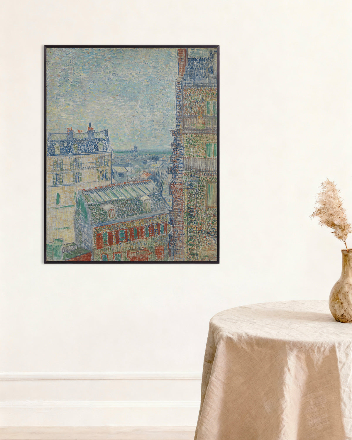 Poster di Veduta dall’appartamento di Theo (1887) di Vincent van Gogh, con cornice in metallo