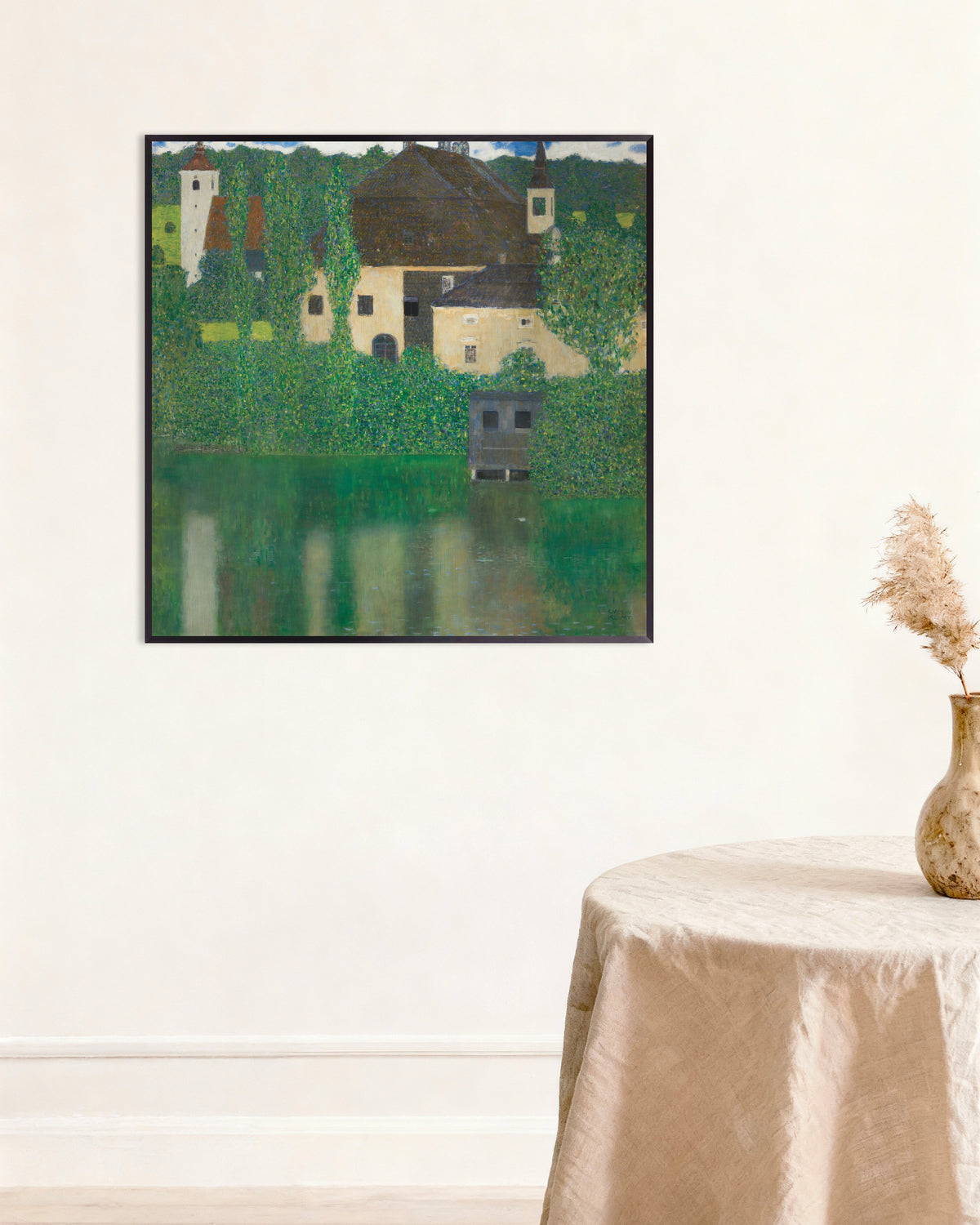 Poster di Castello sull’acqua (1908–1909) di Gustav Klimt, con cornice in metallo