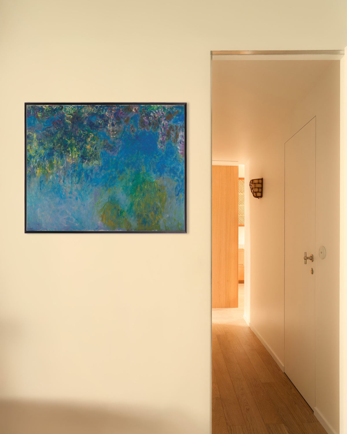 Poster Glicine (circa 1925) di Claude Monet con cornice in metallo