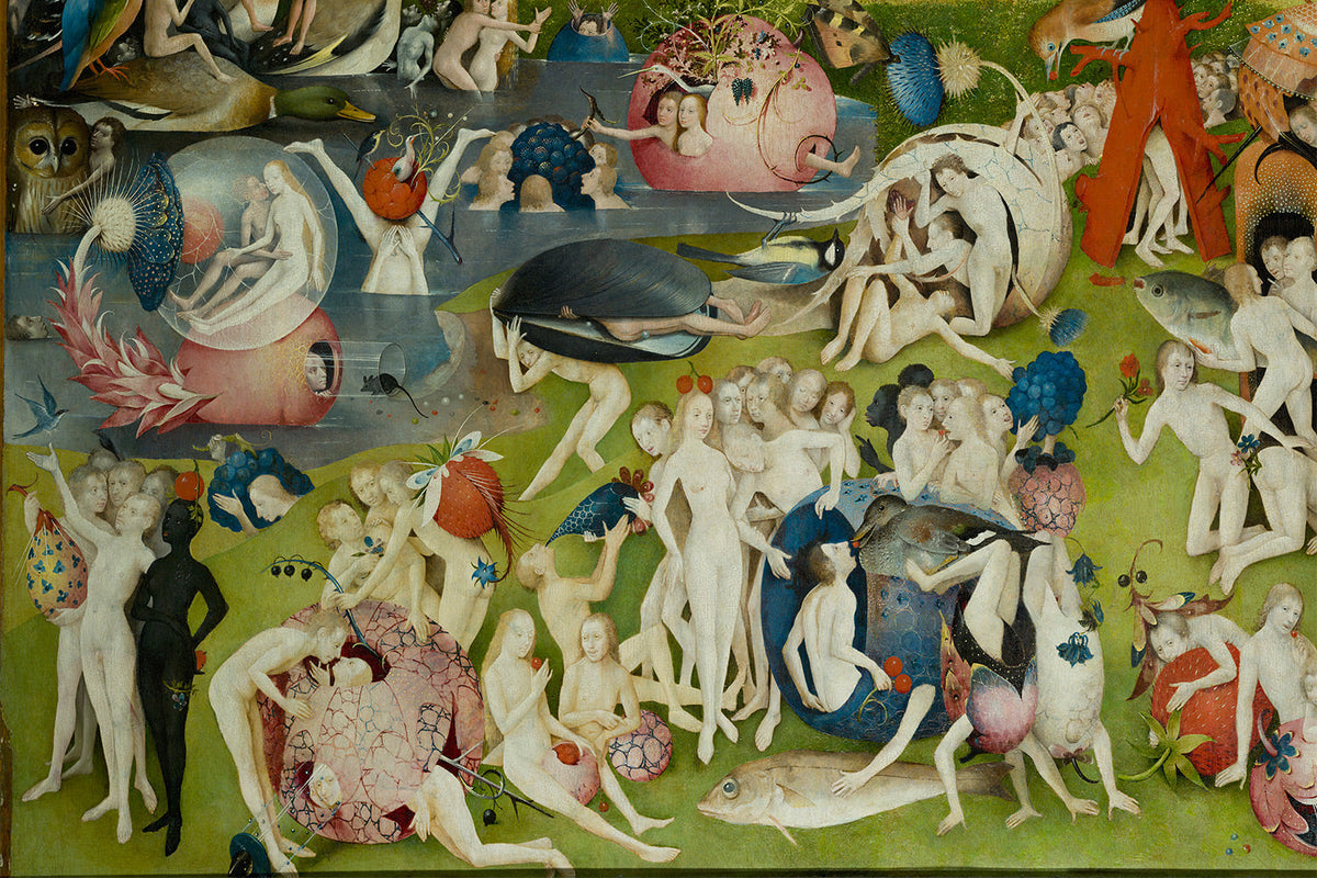 Giallobus - Quadro - Hieronymus Bosch - Il giardino delle delizie - Vetro acrilico - 140x80 - Pronto da appendere - Quadri moderni per la casa