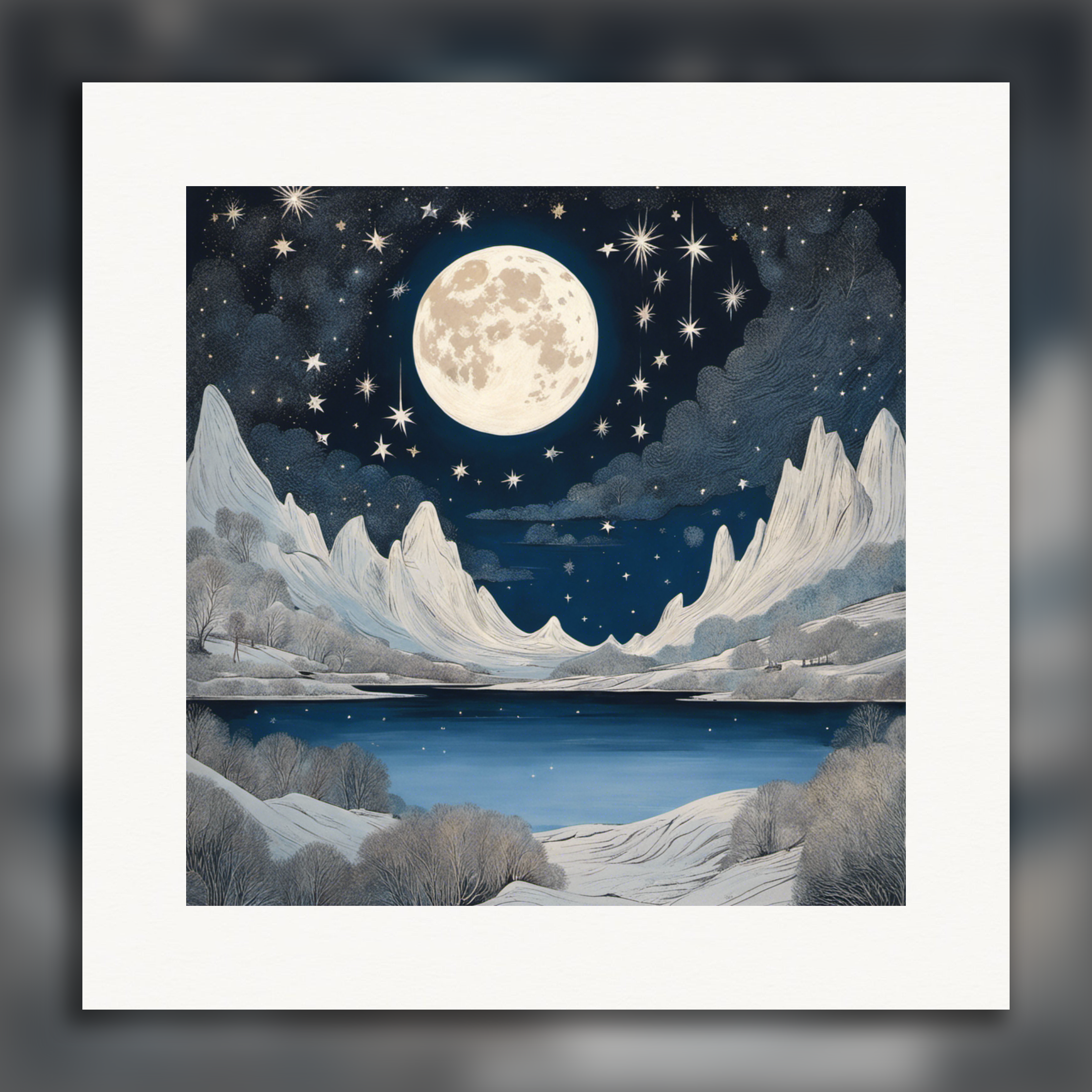 Moomins, Luna e cielo stellato - Poster