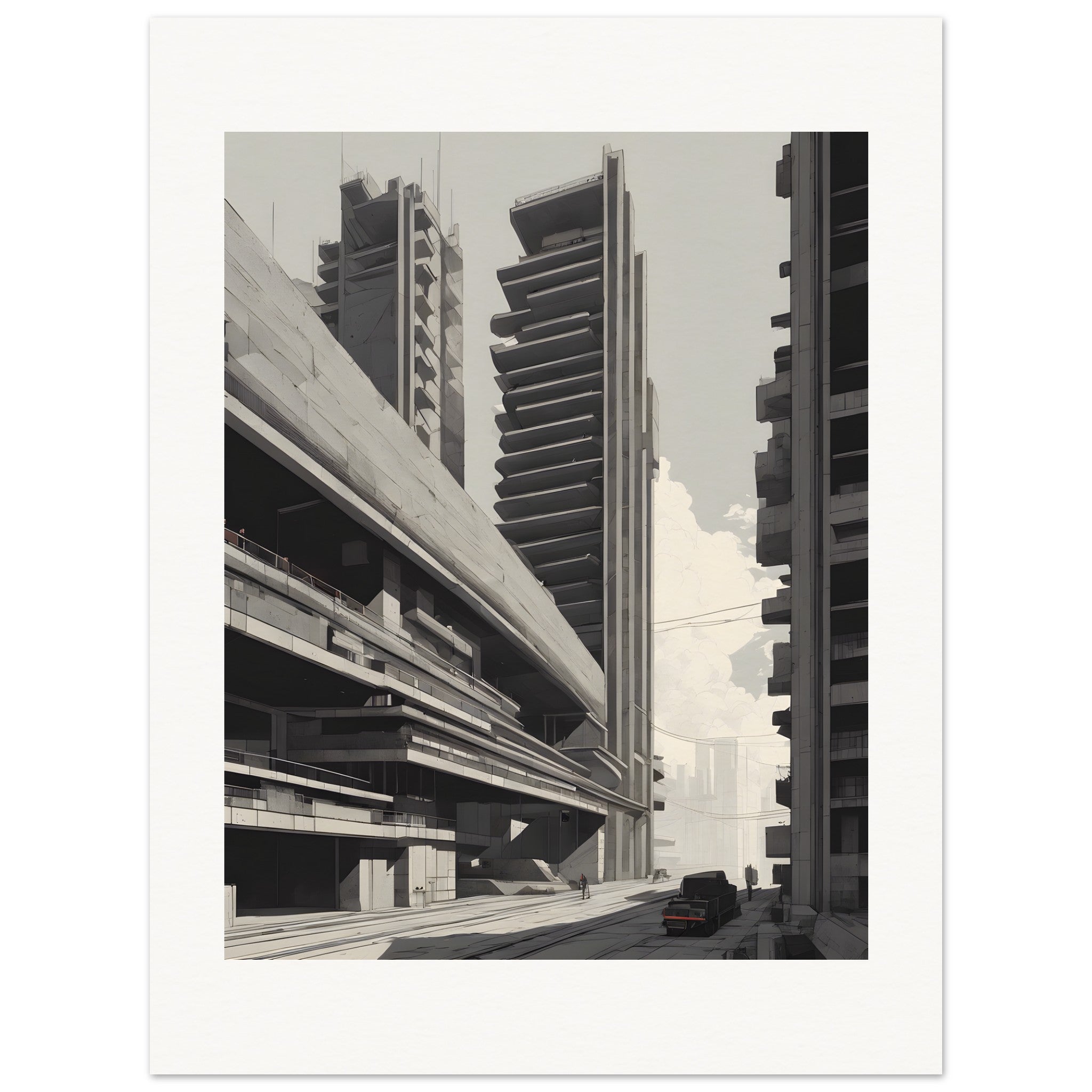 Lo-fi, architettura brutalista - Poster