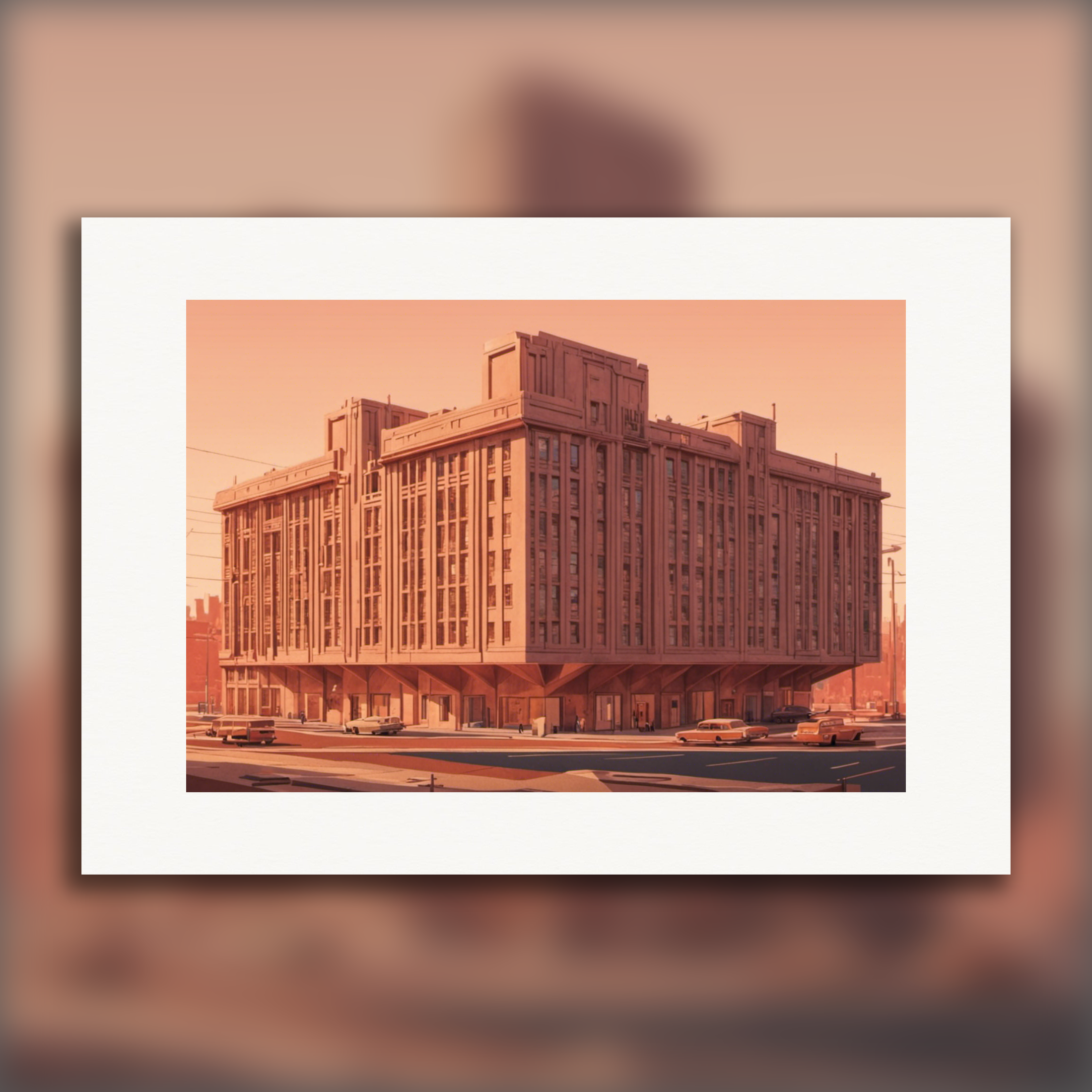 Architettura brutalista edificio - Poster