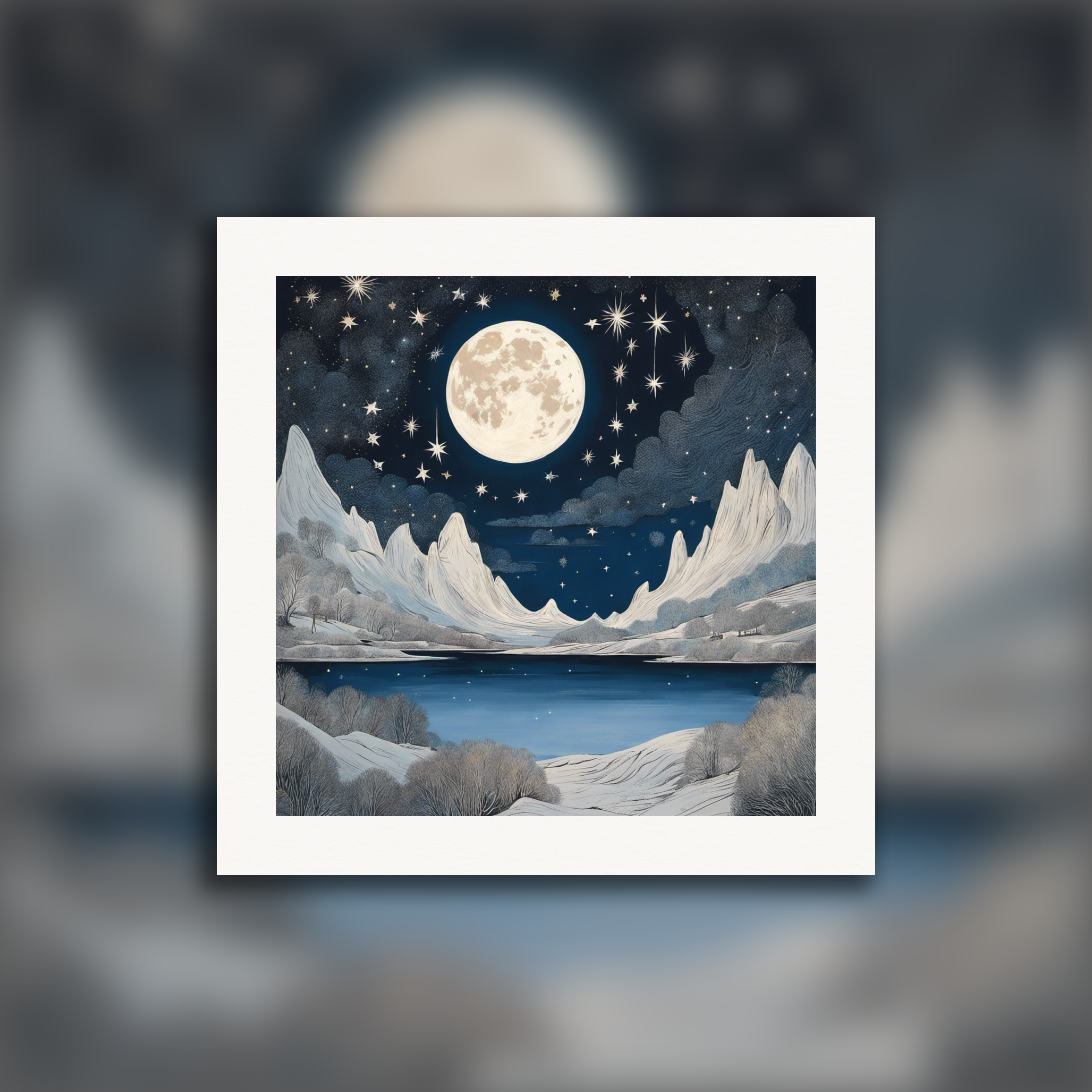 Moomins, Luna e cielo stellato - Poster