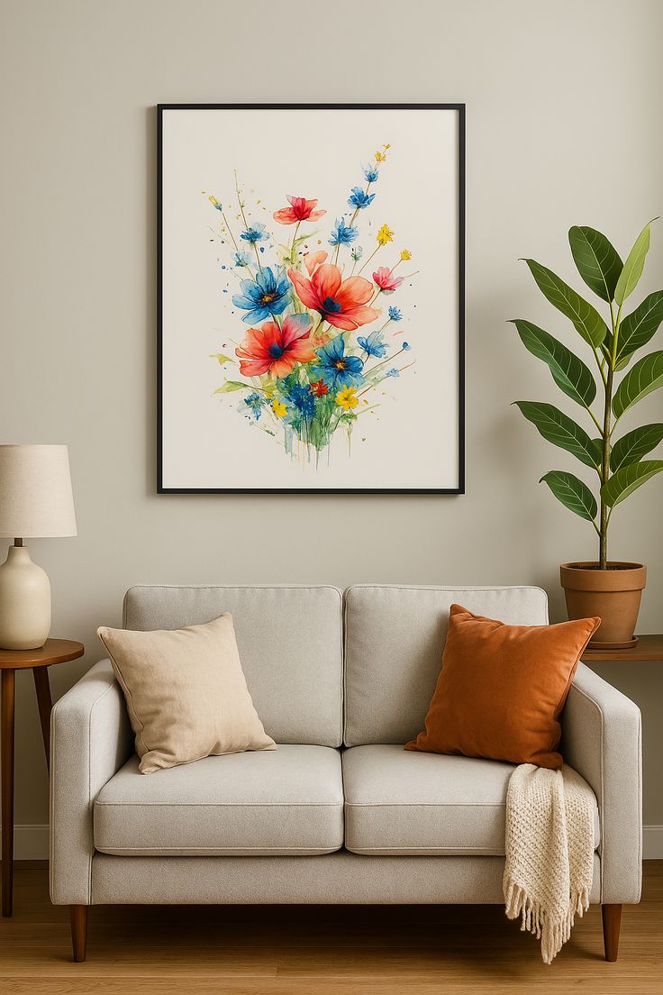 Acquerelli fiori - Poster