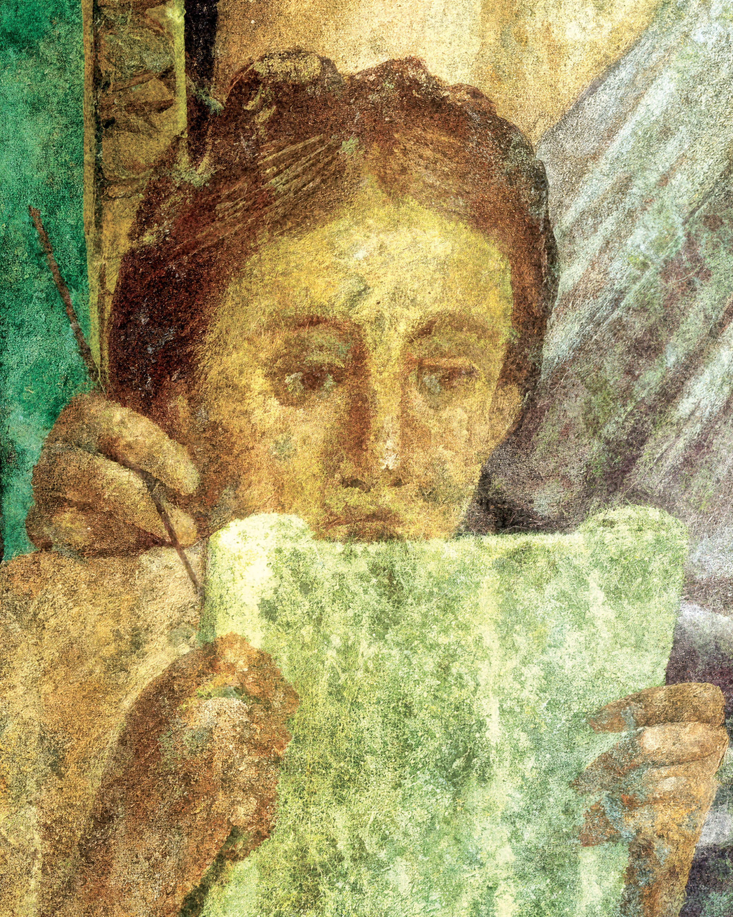 Ragazza giovane che legge - poster affresco