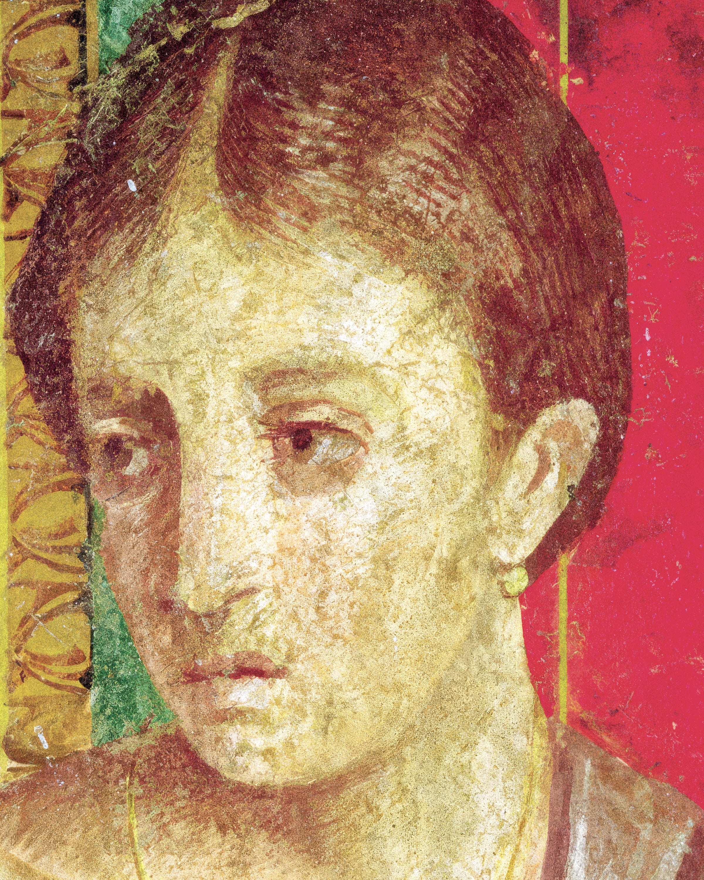 Poster dettaglio affresco madre seduta