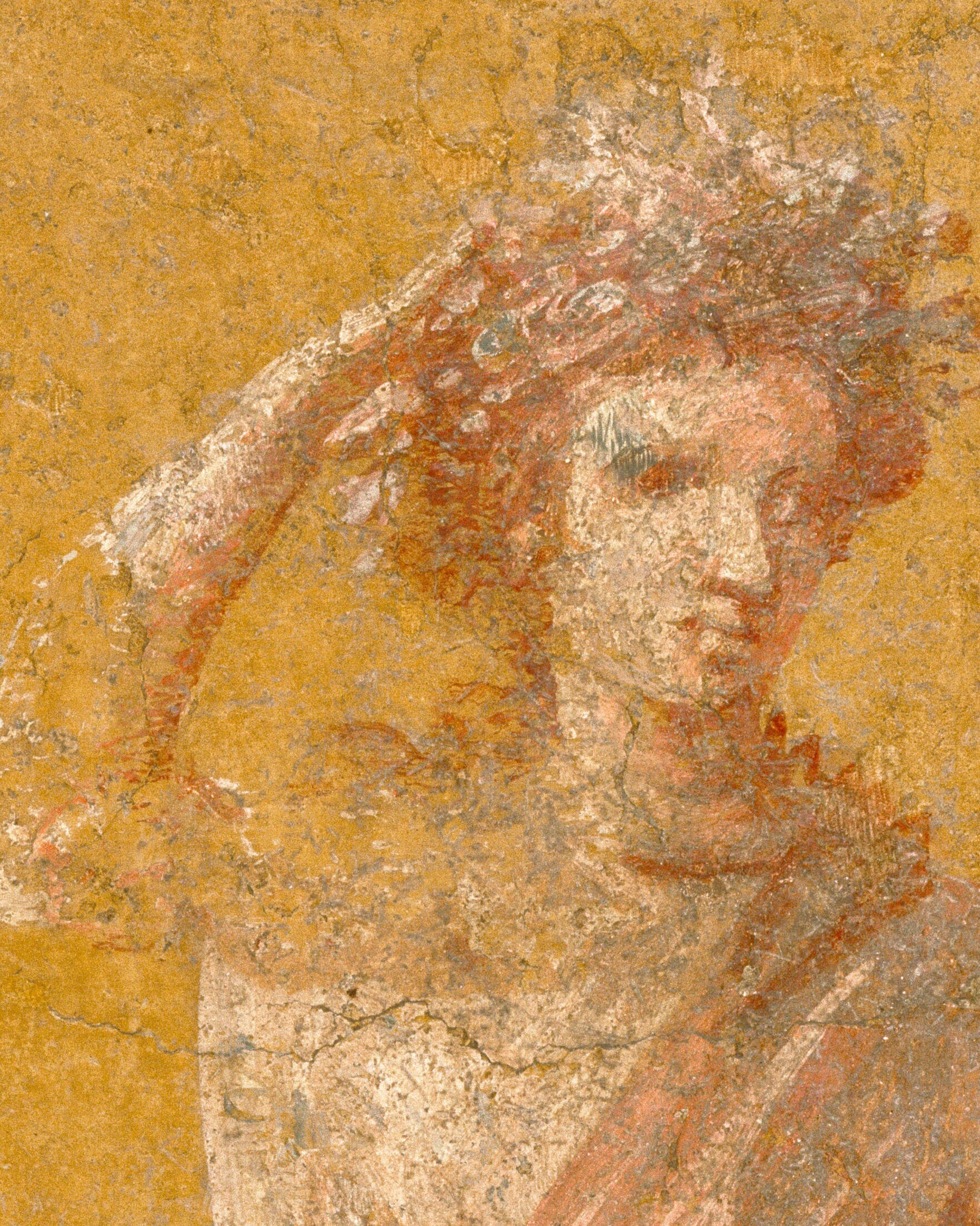 Frammento di Affresco di Pompei con la Musa Melpomene - Stampe