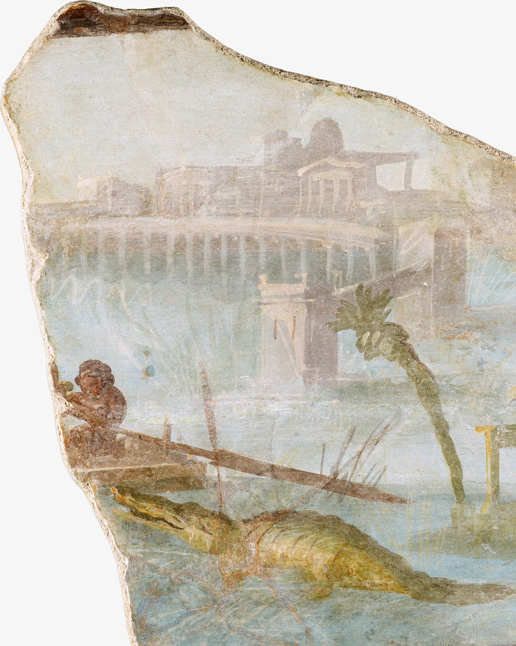 Frammento di Affresco di Pompei con Paesaggio Nilotico - Stampe