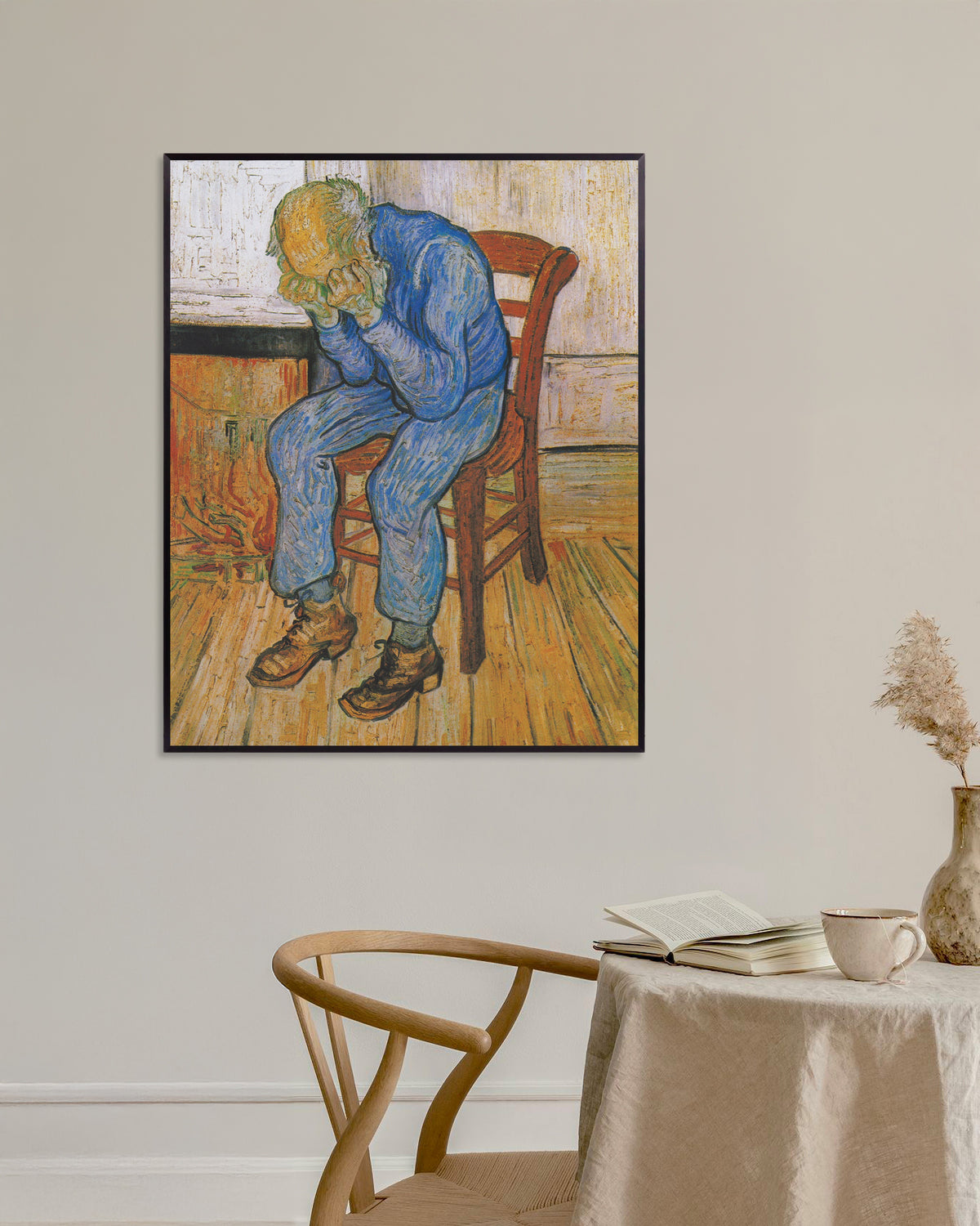 Poster di Alla soglia dell’eternità (1890) di Vincent van Gogh, con cornice in metallo