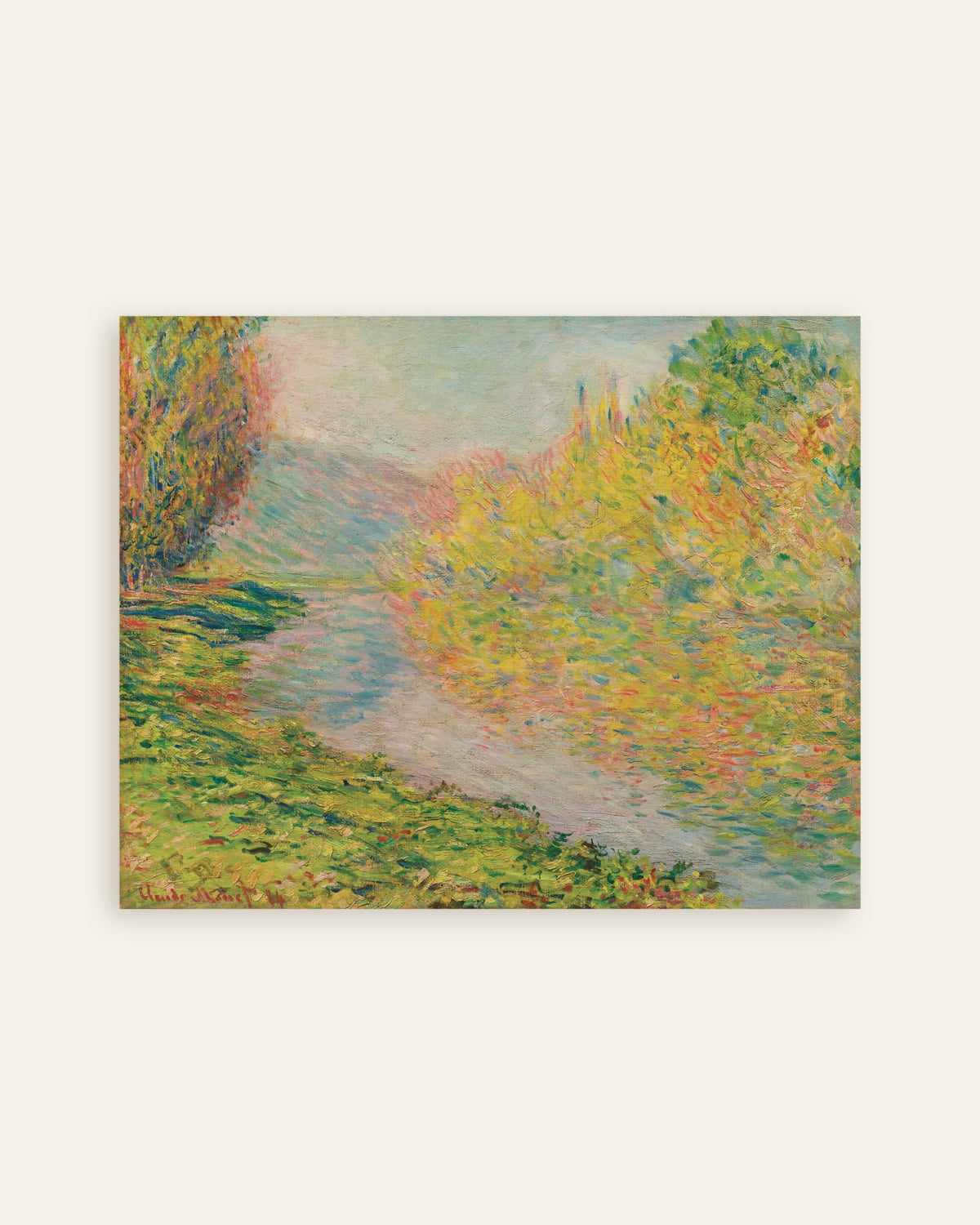 Poster Autunno a Jeufosse (1884) di Claude Monet, miniatura