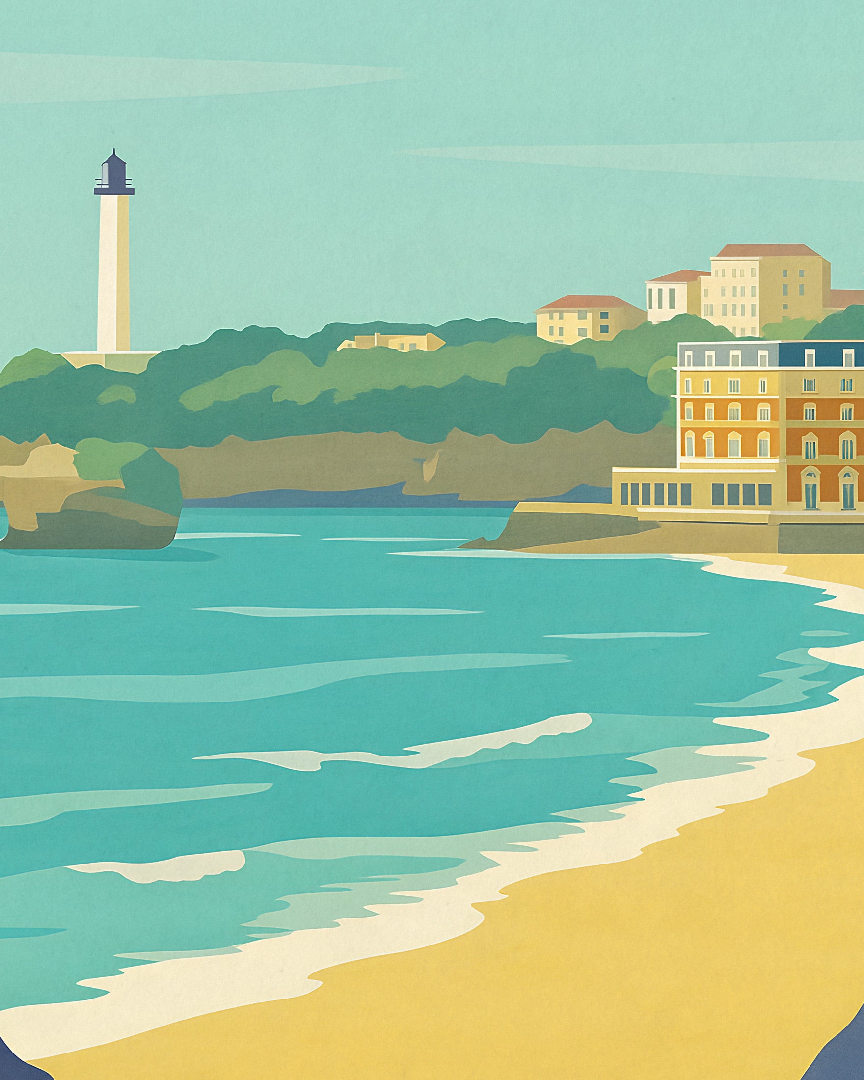 Poster di Viaggio Biarritz - Costa Basca Francese