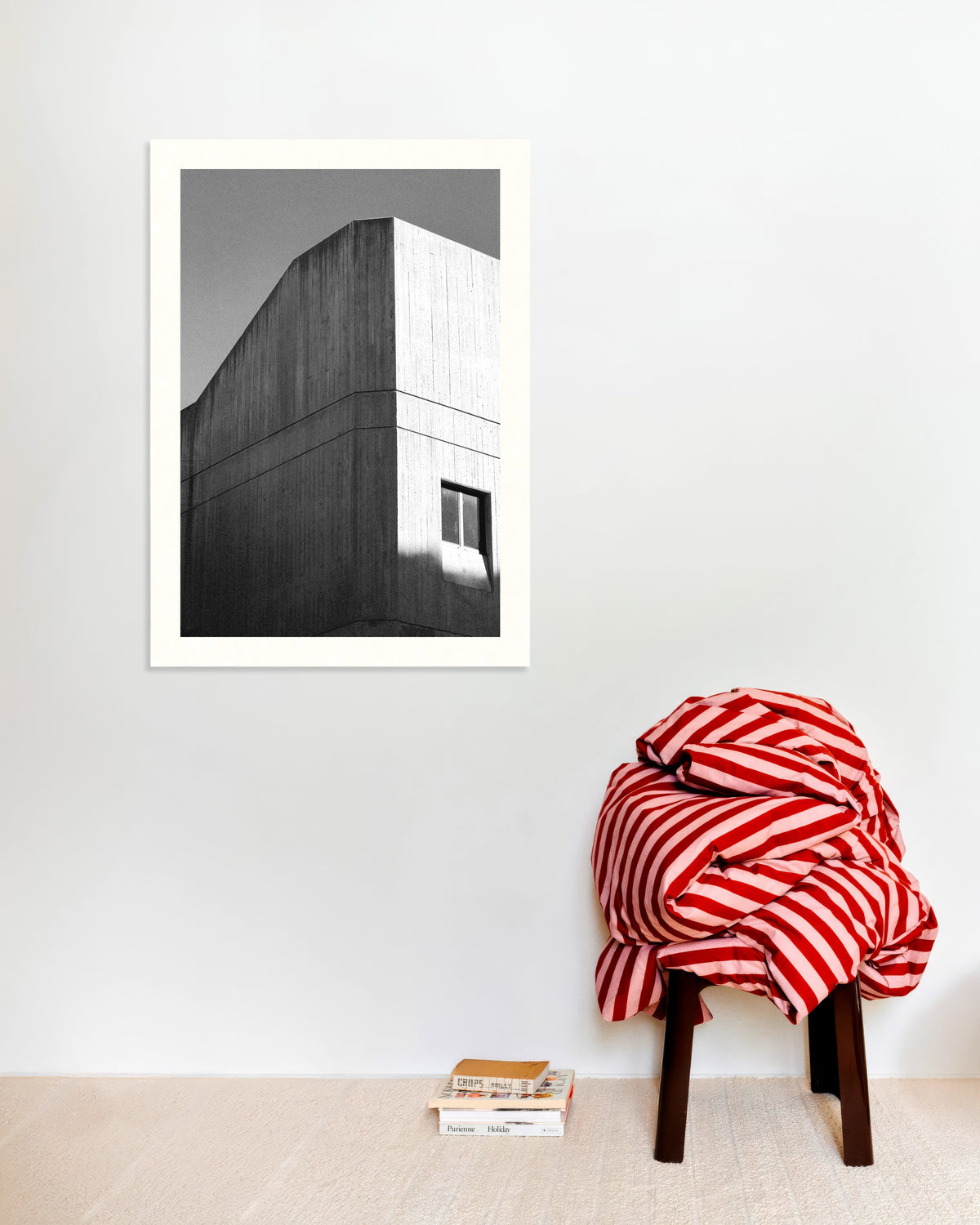 Poster «Angolo in cemento con impronta delle tavole»