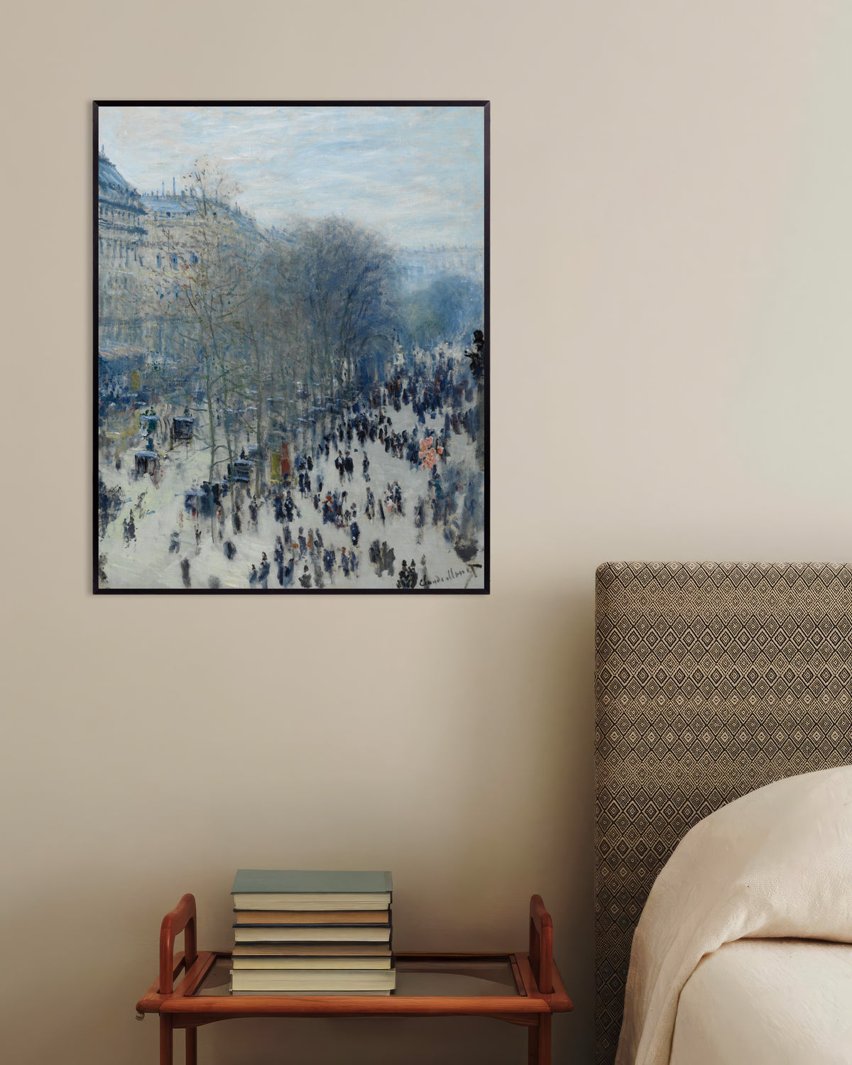 Poster Boulevard des Capucines (1873–1874) di Claude Monet con cornice in metallo