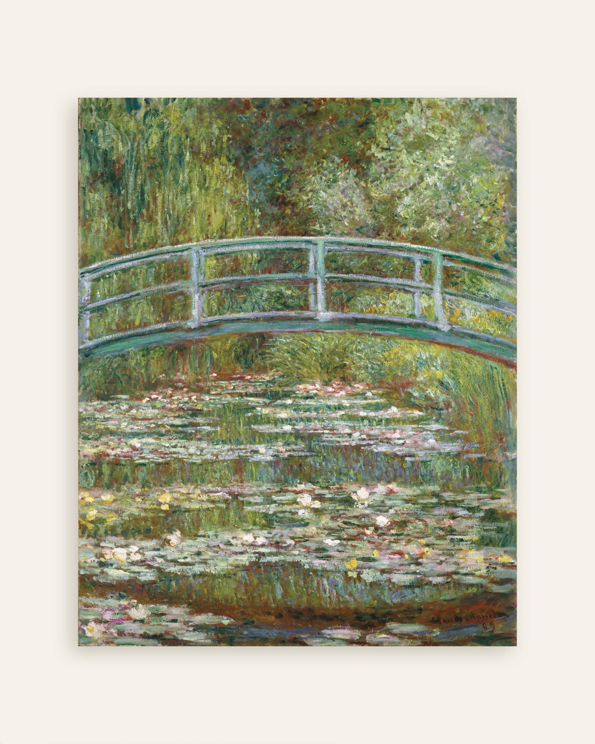Poster Ponte sullo stagno delle ninfee (1899) di Claude Monet, miniatura