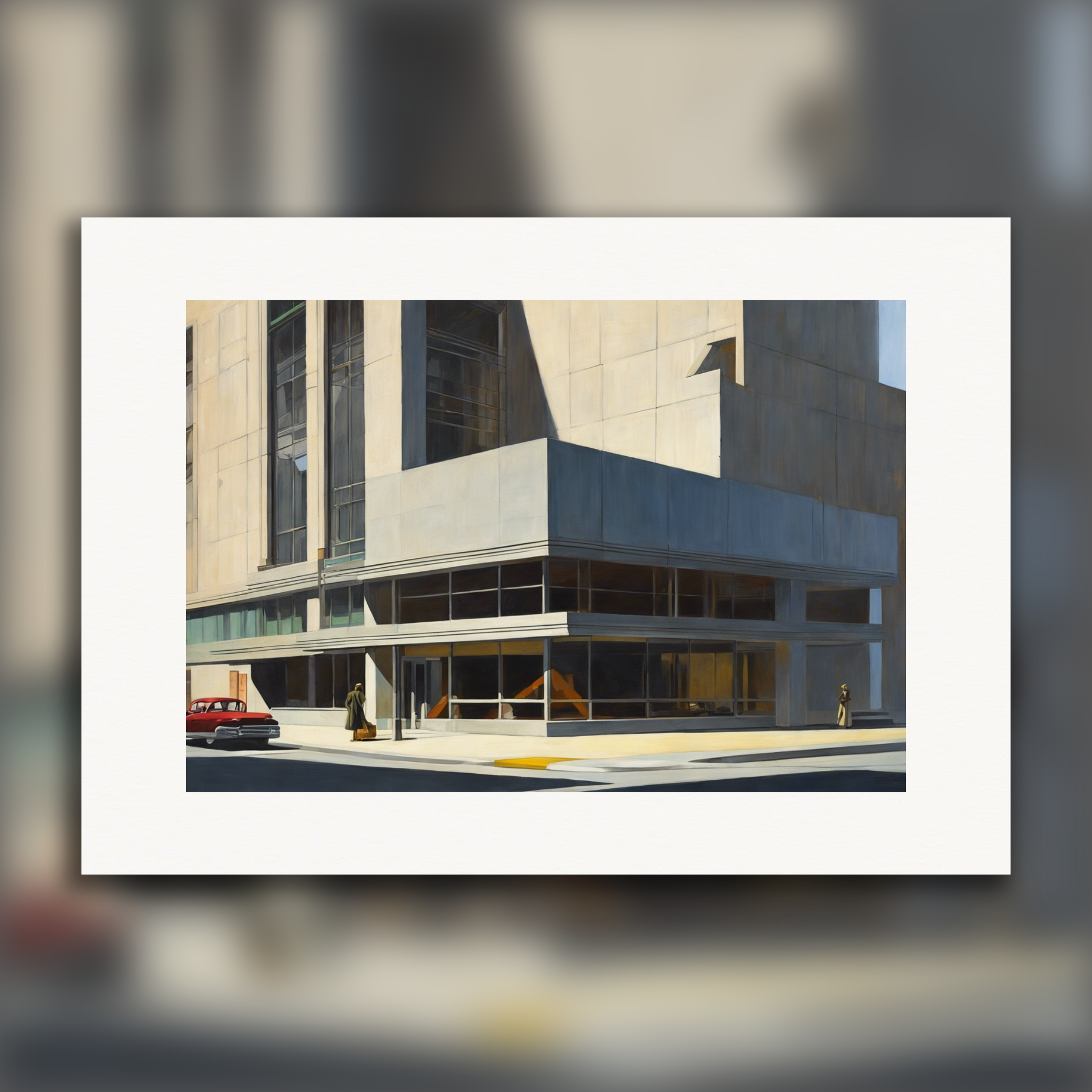 Pittura realistica americana del XX secolo, architettura brutalista - Poster