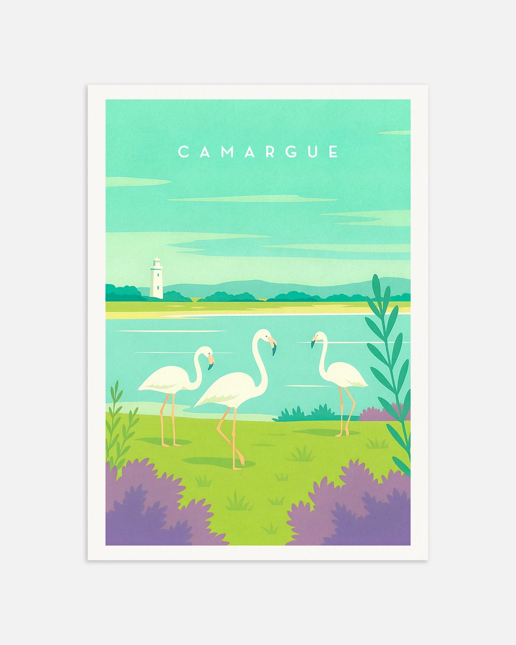 Poster of Camargue Travel Poster - French Wetlands, thumbnail