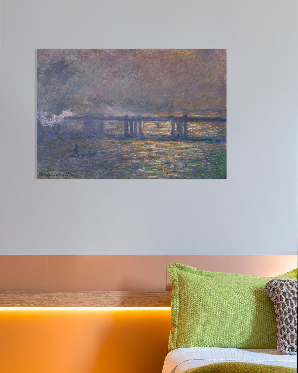 Poster Il ponte di Charing Cross (1903) di Claude Monet