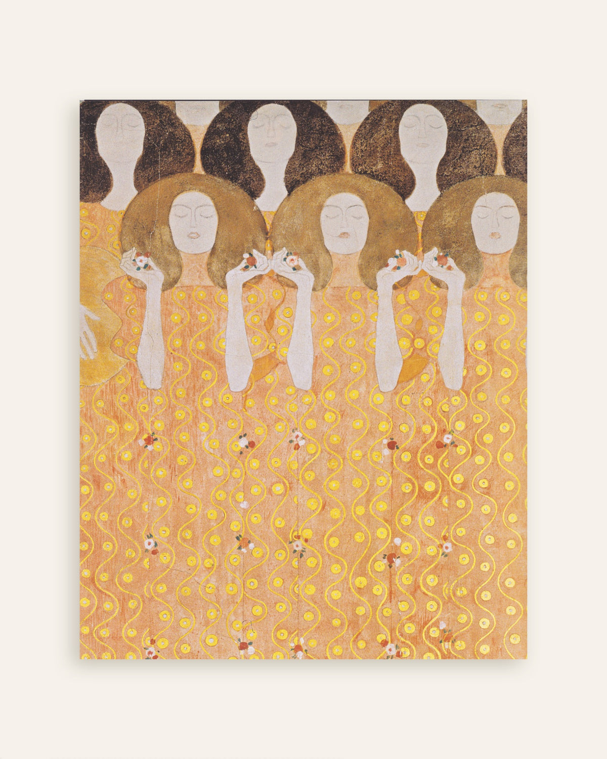 Poster Coro degli angeli del paradiso, Fregio di Beethoven (1902) di Gustav Klimt, miniatura