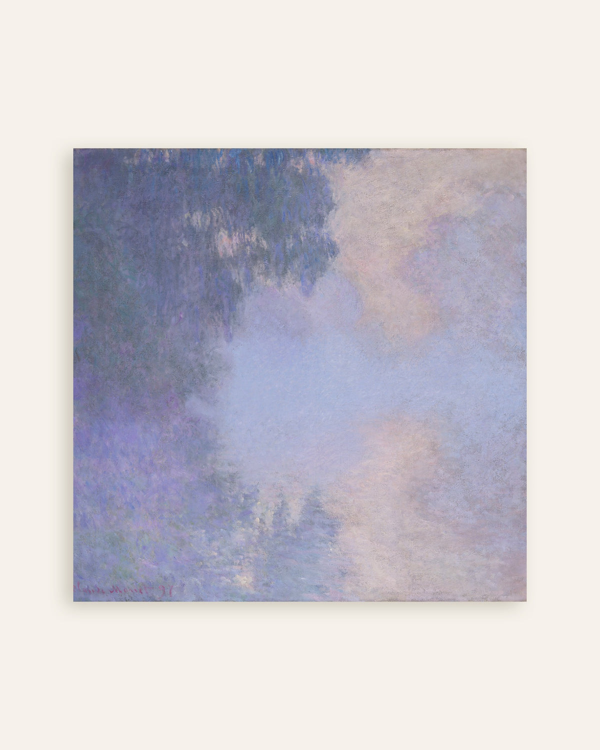 Poster Braccio della Senna vicino a Giverny, nebbia (1897) di Claude Monet, miniatura