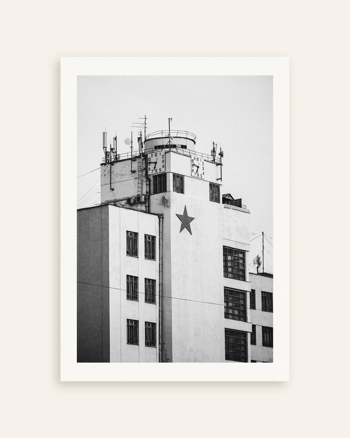 Poster «Torre dell’orologio con una stella», miniatura