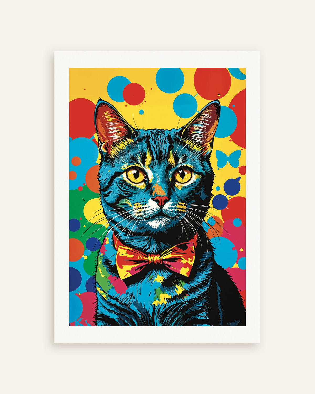 Poster di Poster con gatto colorato, miniatura
