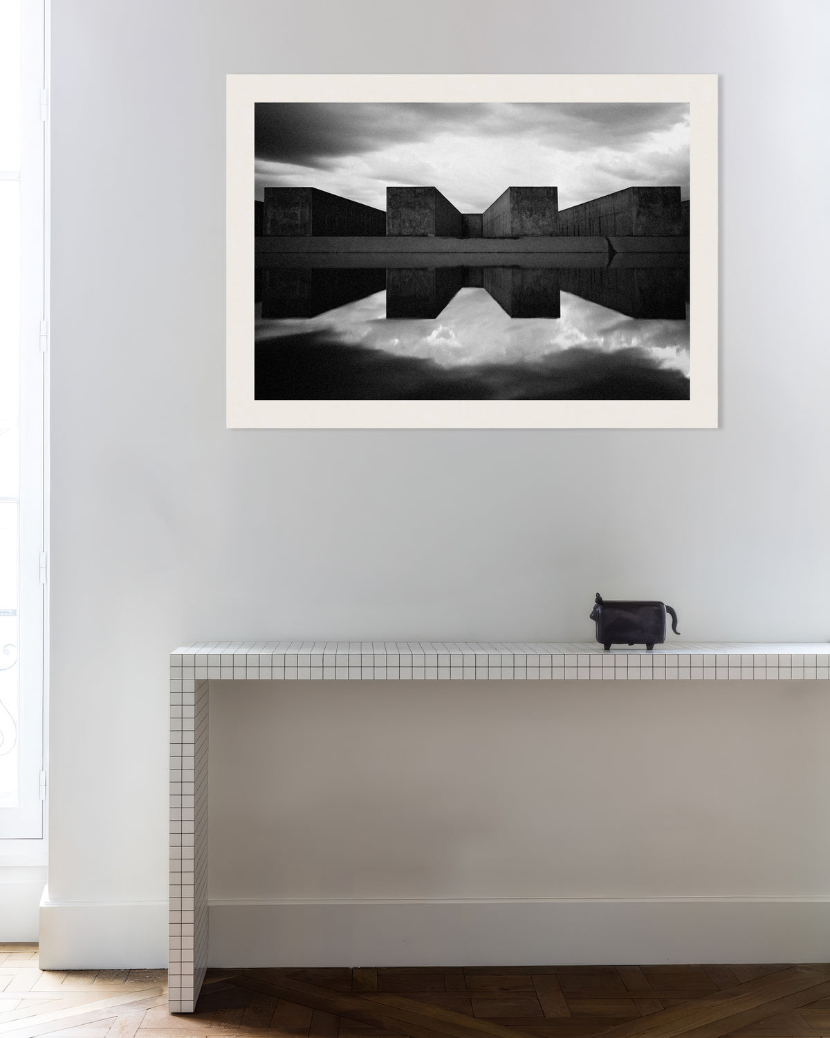 Poster «Blocchi di cemento riflessi nell’acqua»