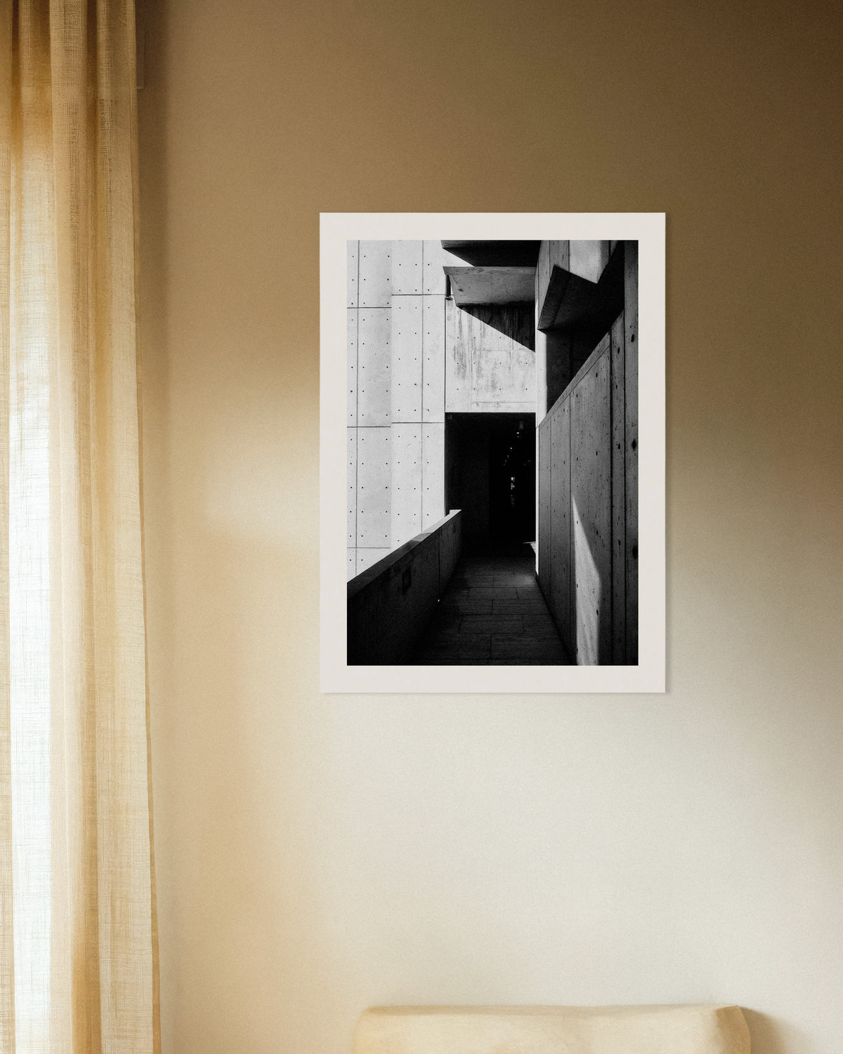 Poster «Passaggio di cemento tra sole e ombra»