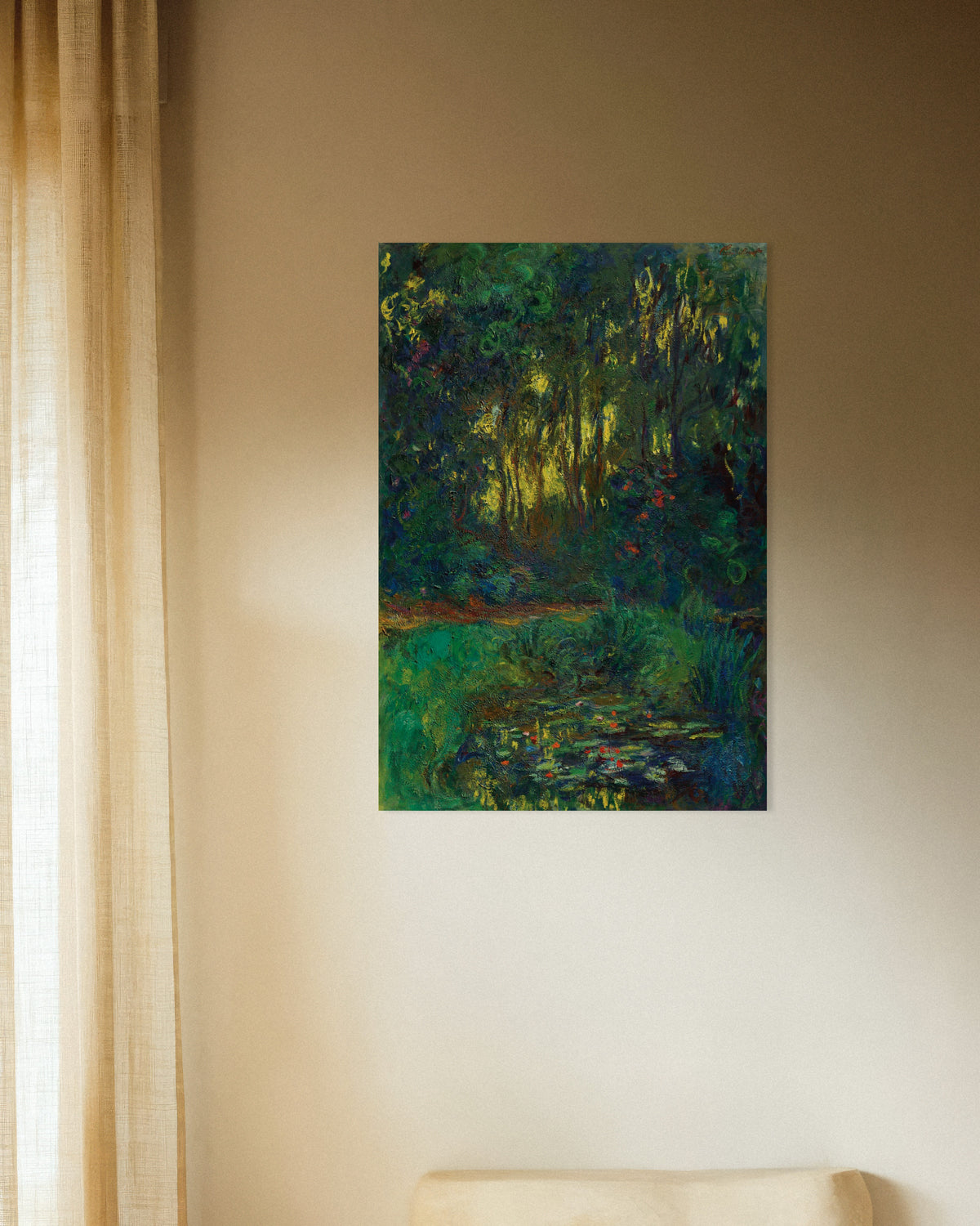 Poster Angolo dello stagno delle ninfee (1918–1919) di Claude Monet