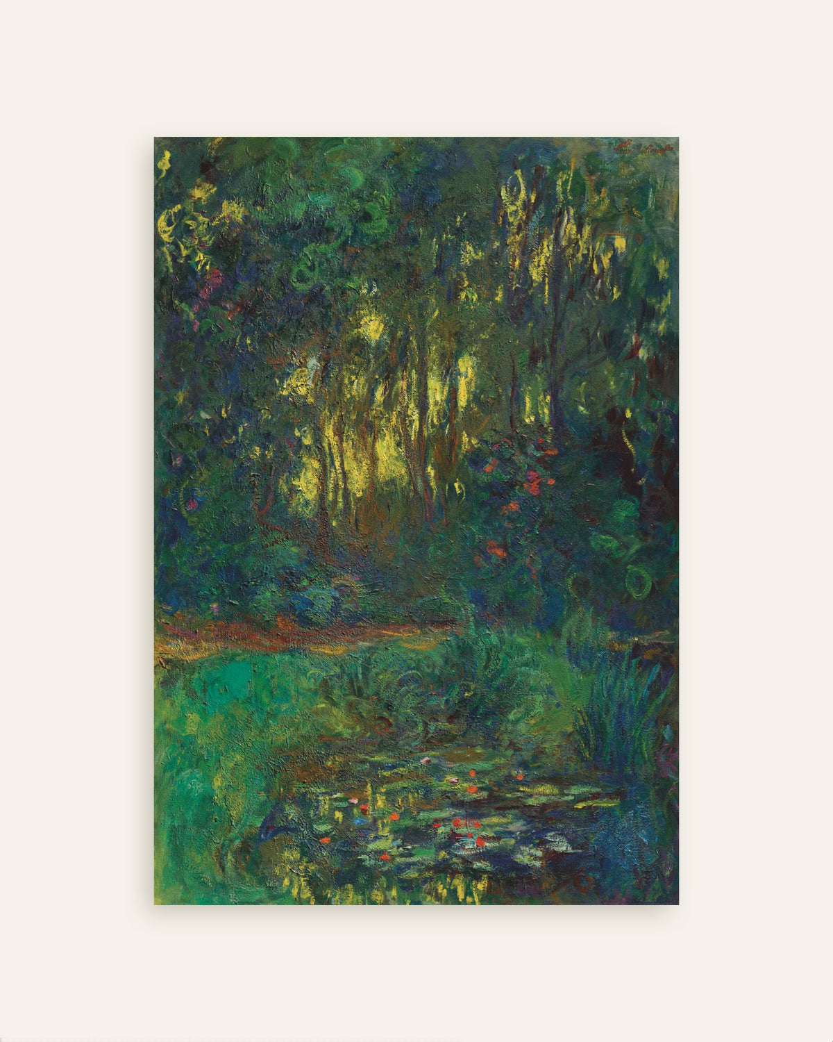 Poster Angolo dello stagno delle ninfee (1918–1919) di Claude Monet, miniatura