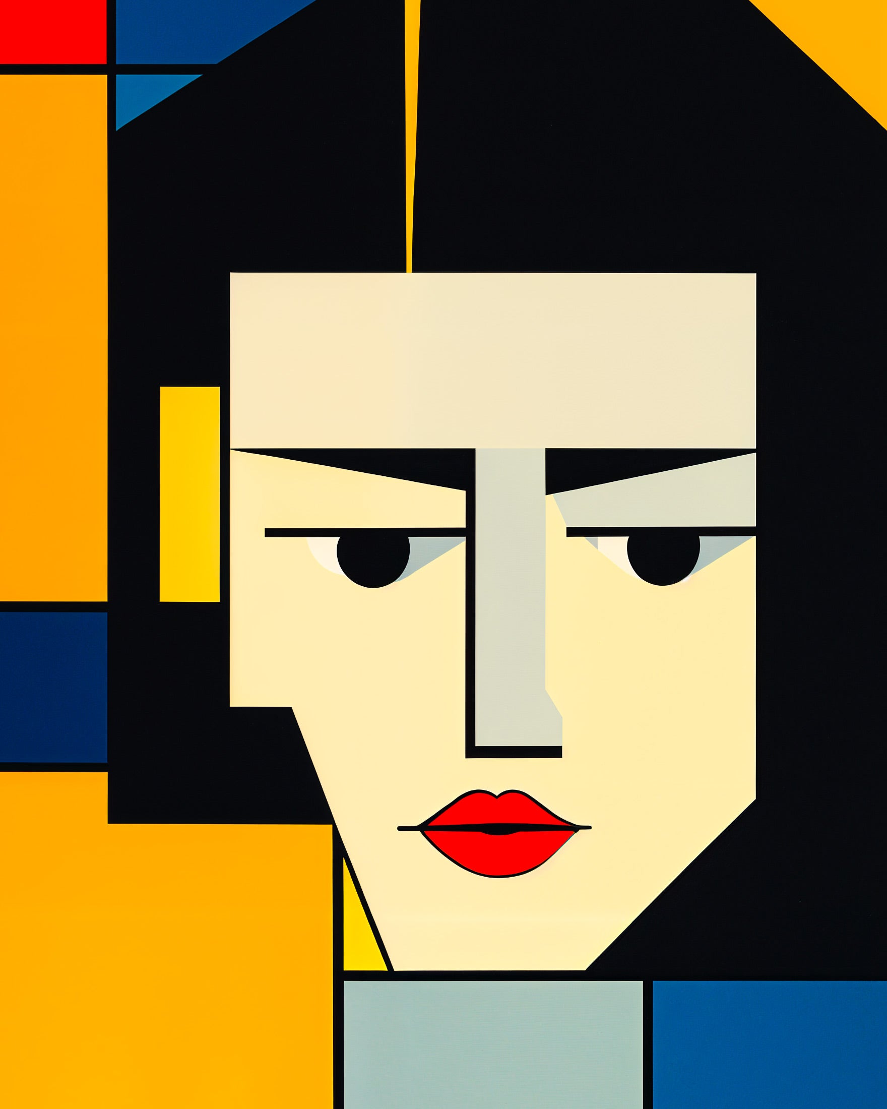 De Stijl, ritratto di Justine - Poster