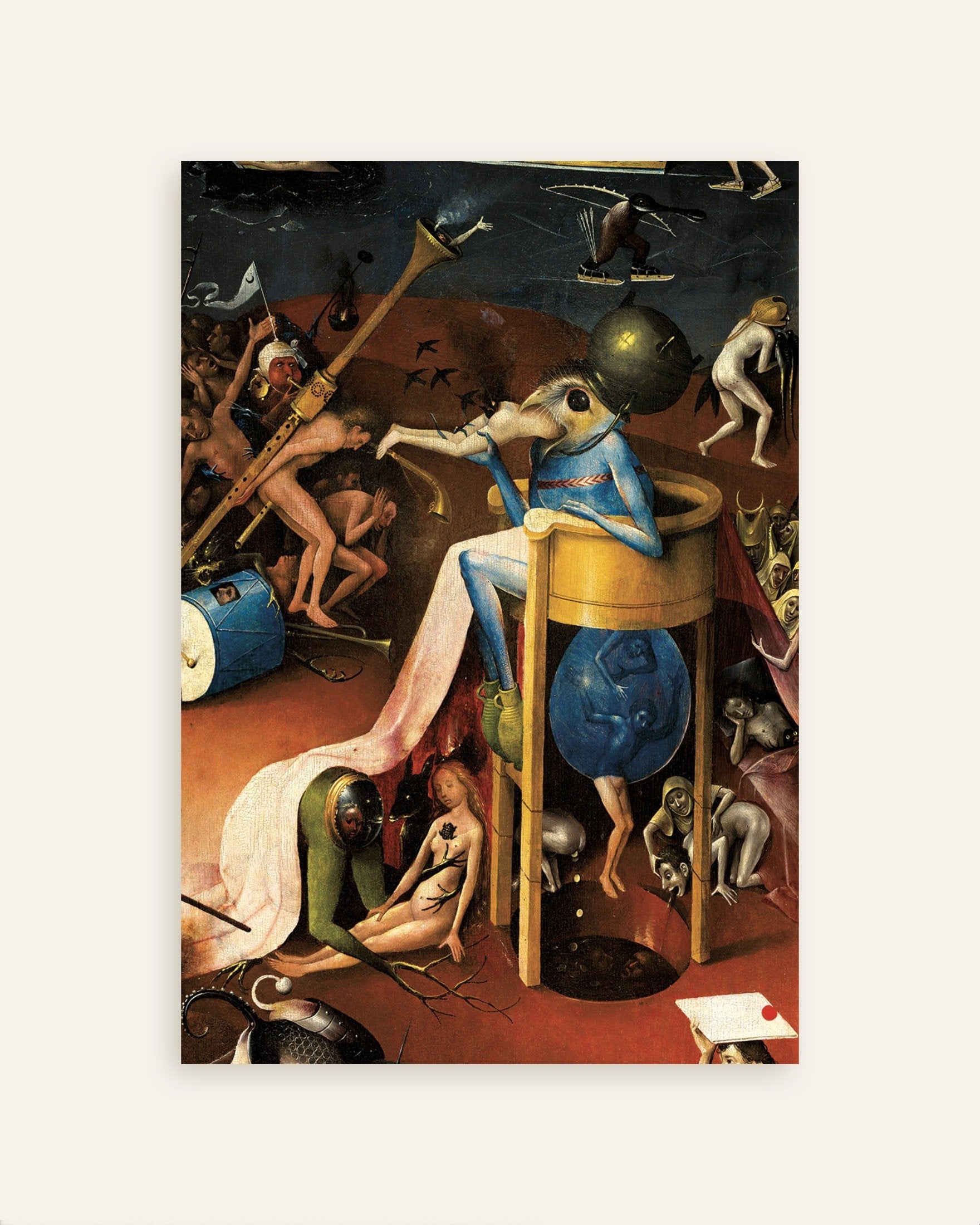 Poster of Detail from The Garden of Earthly Delights: the bird-headed king of hell, thumbnail