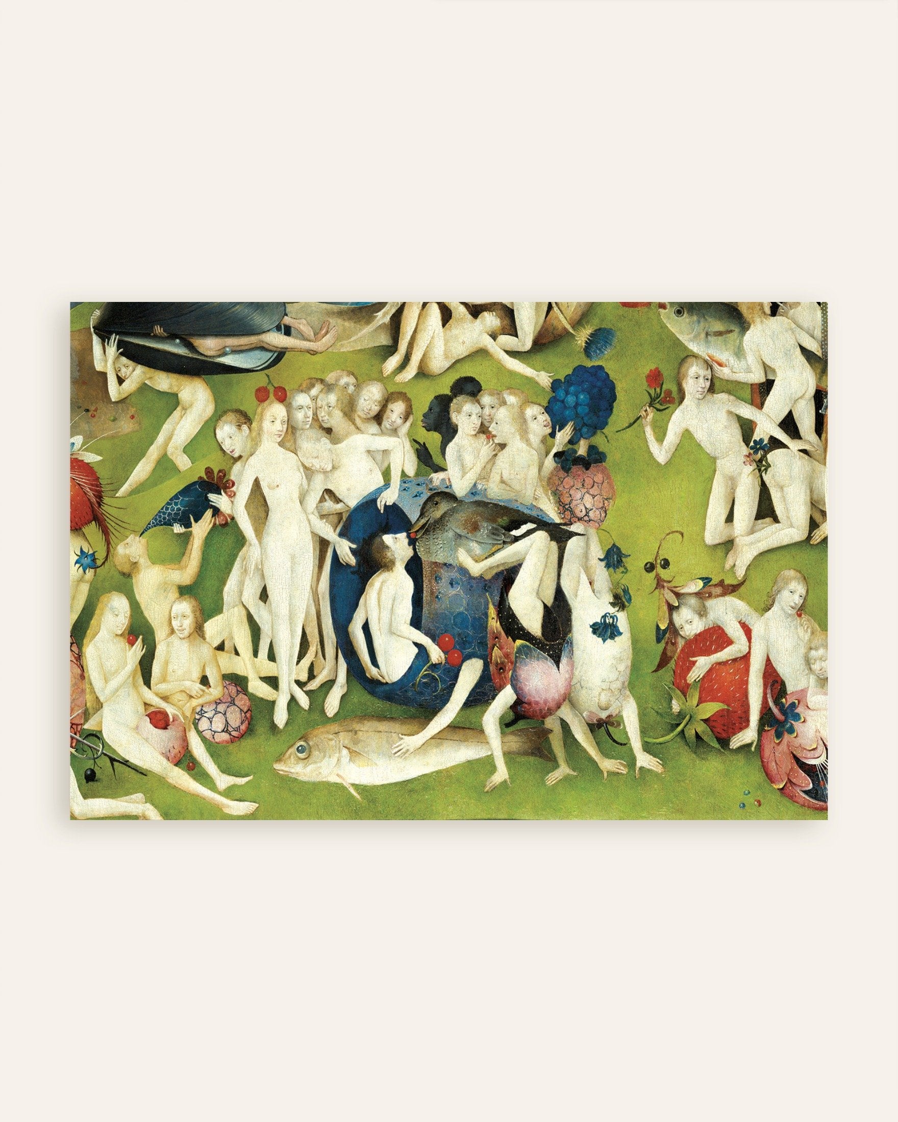 Poster of Detail from The Garden of Earthly Delights: the blue pod and the giant fish - Poster, thumbnail