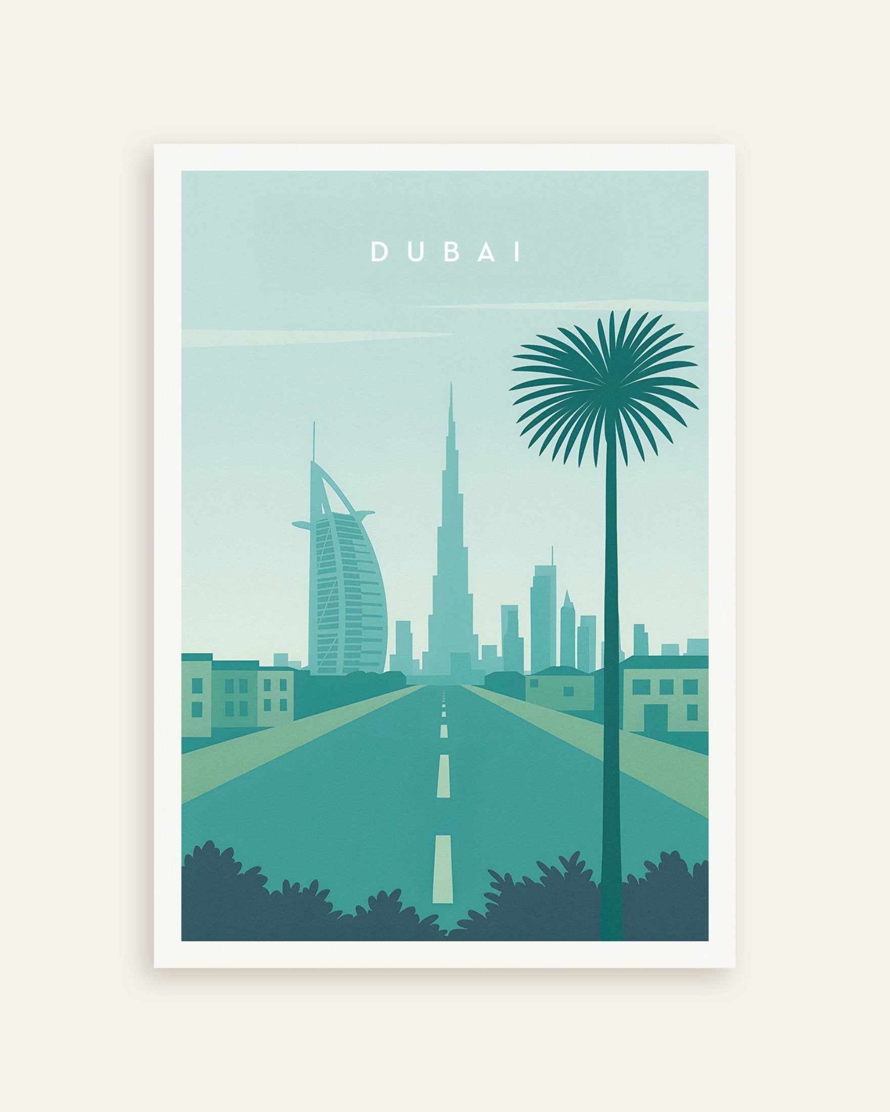 Poster of Dubai Skyline Wall Art Print, thumbnail