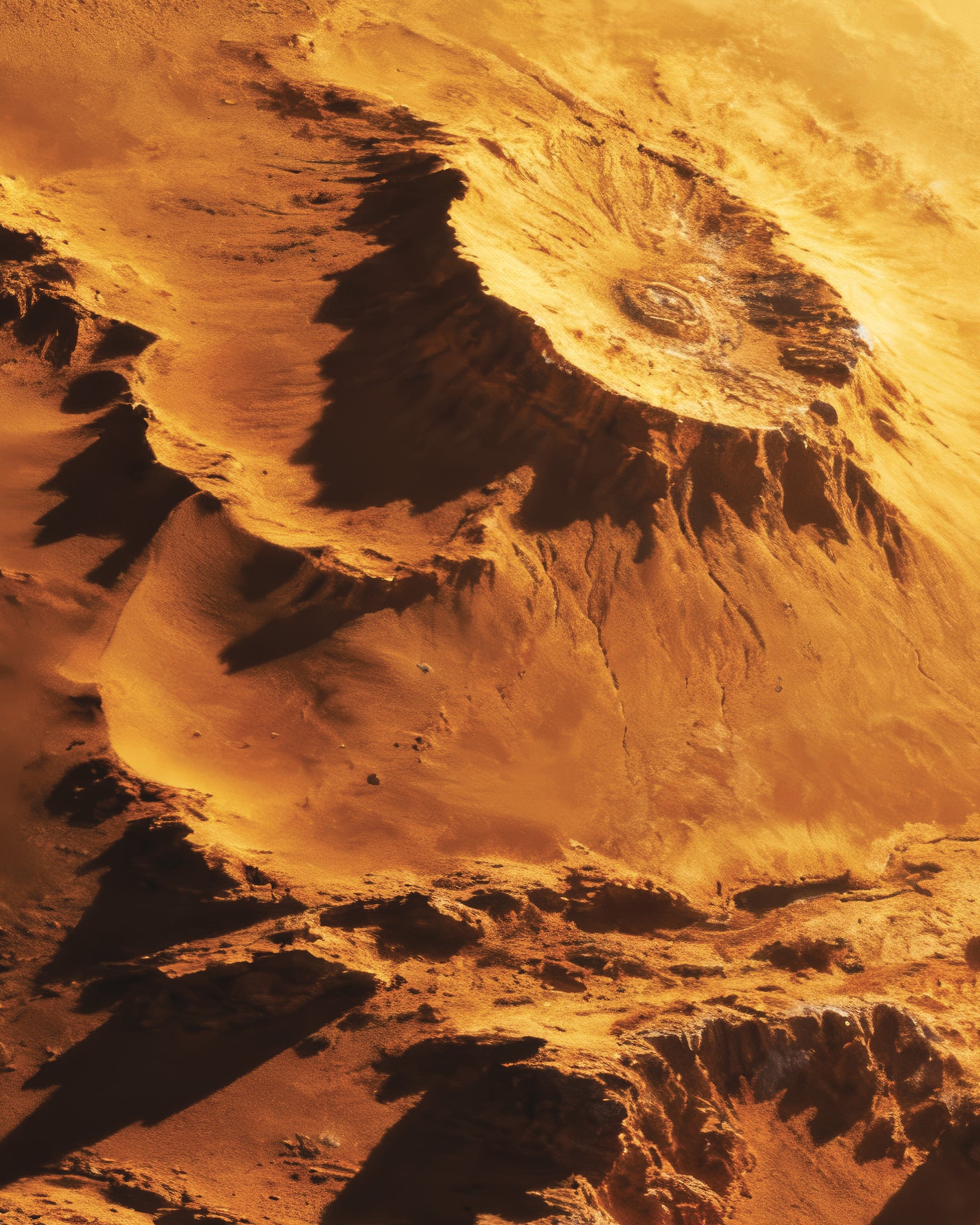 Poster Pianeta Dorato, Stampe di un Mondo Desertico Sci-Fi
