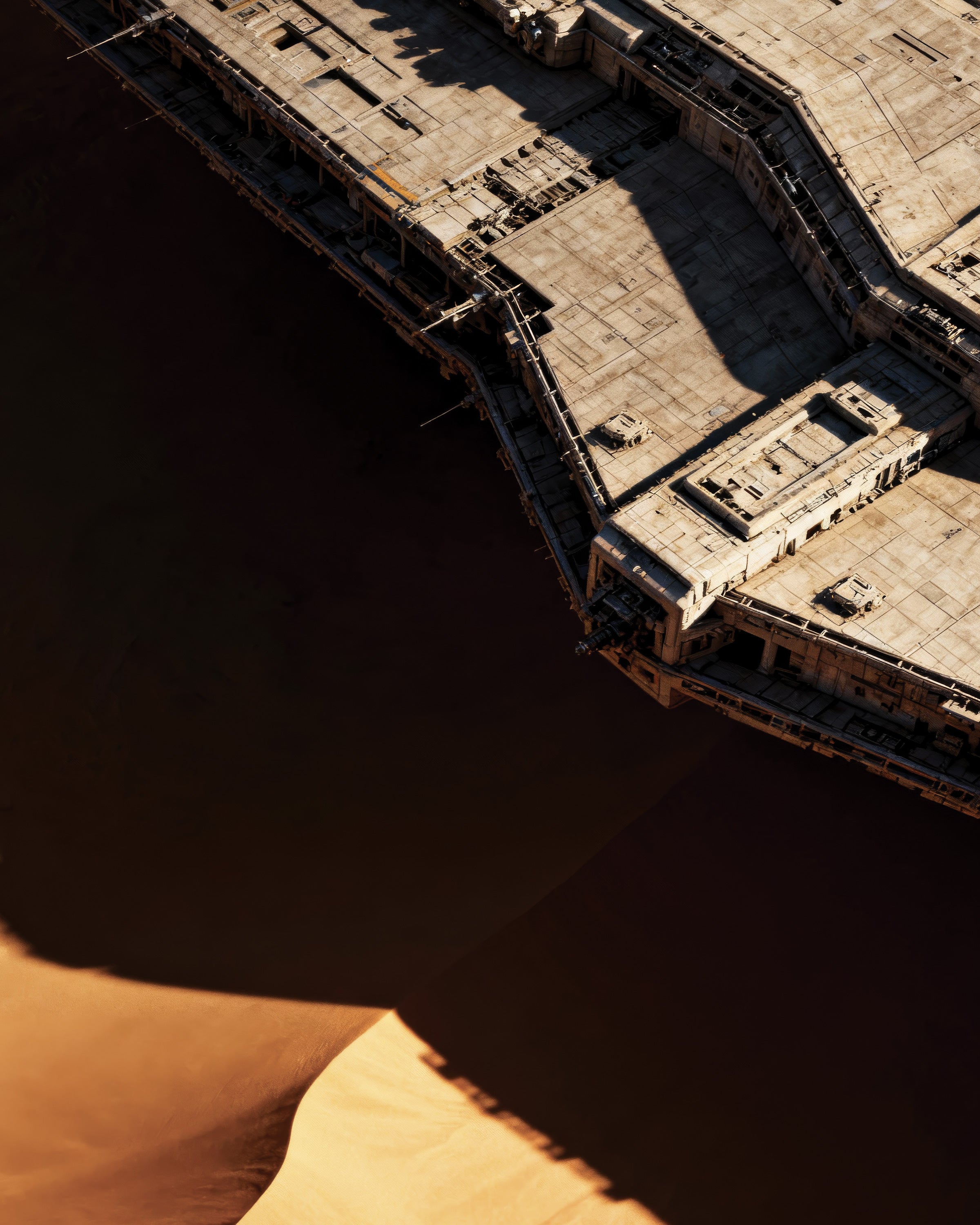 Poster Nave del Deserto, Stampe di Dune di Sabbia Sci-Fi